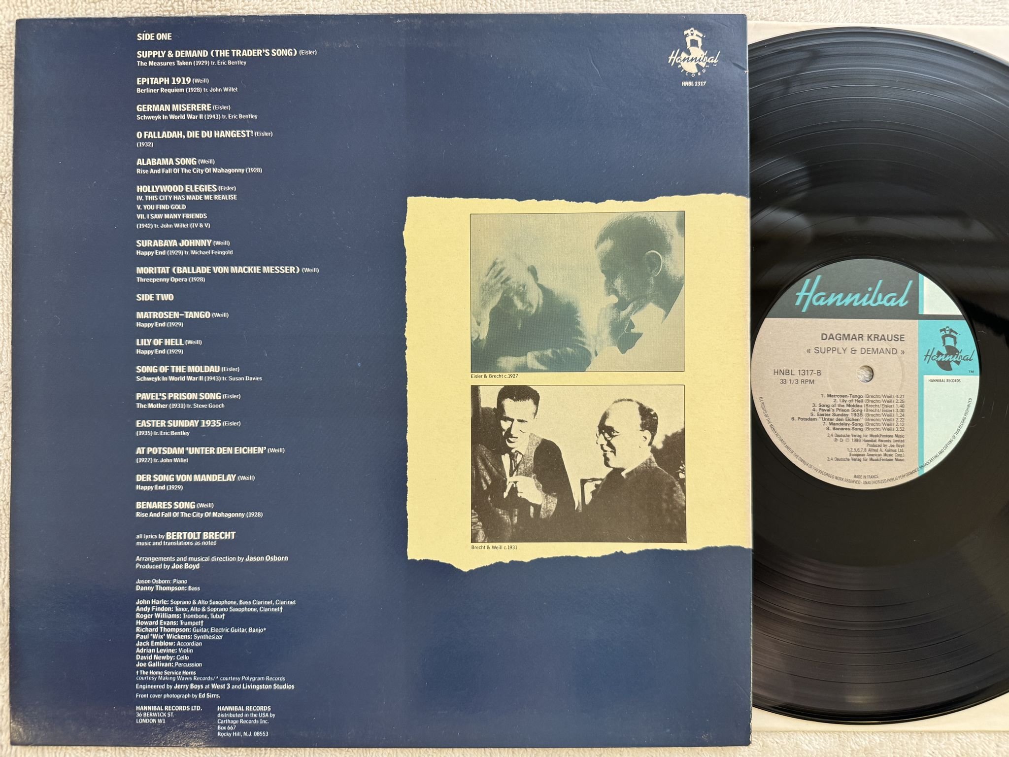 Omslagsbild för skivan DAGMAR KRAUSE Supply & Demand LP -86 UK hannibal HNBL 1317