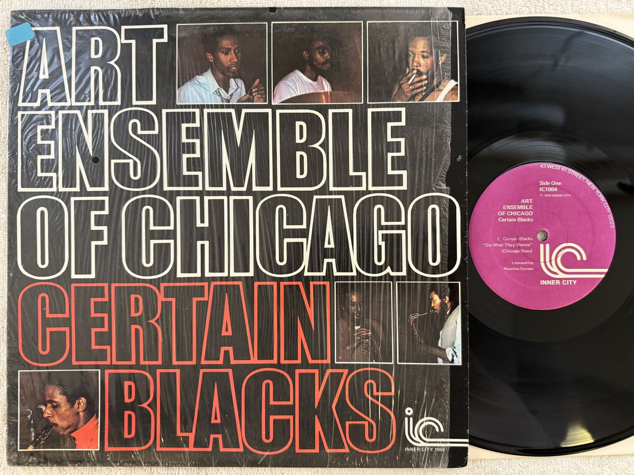 Omslagsbild för skivan ART ENSEMBLE OF CHICAGO certain blacks LP re US INNER CITY IC1004