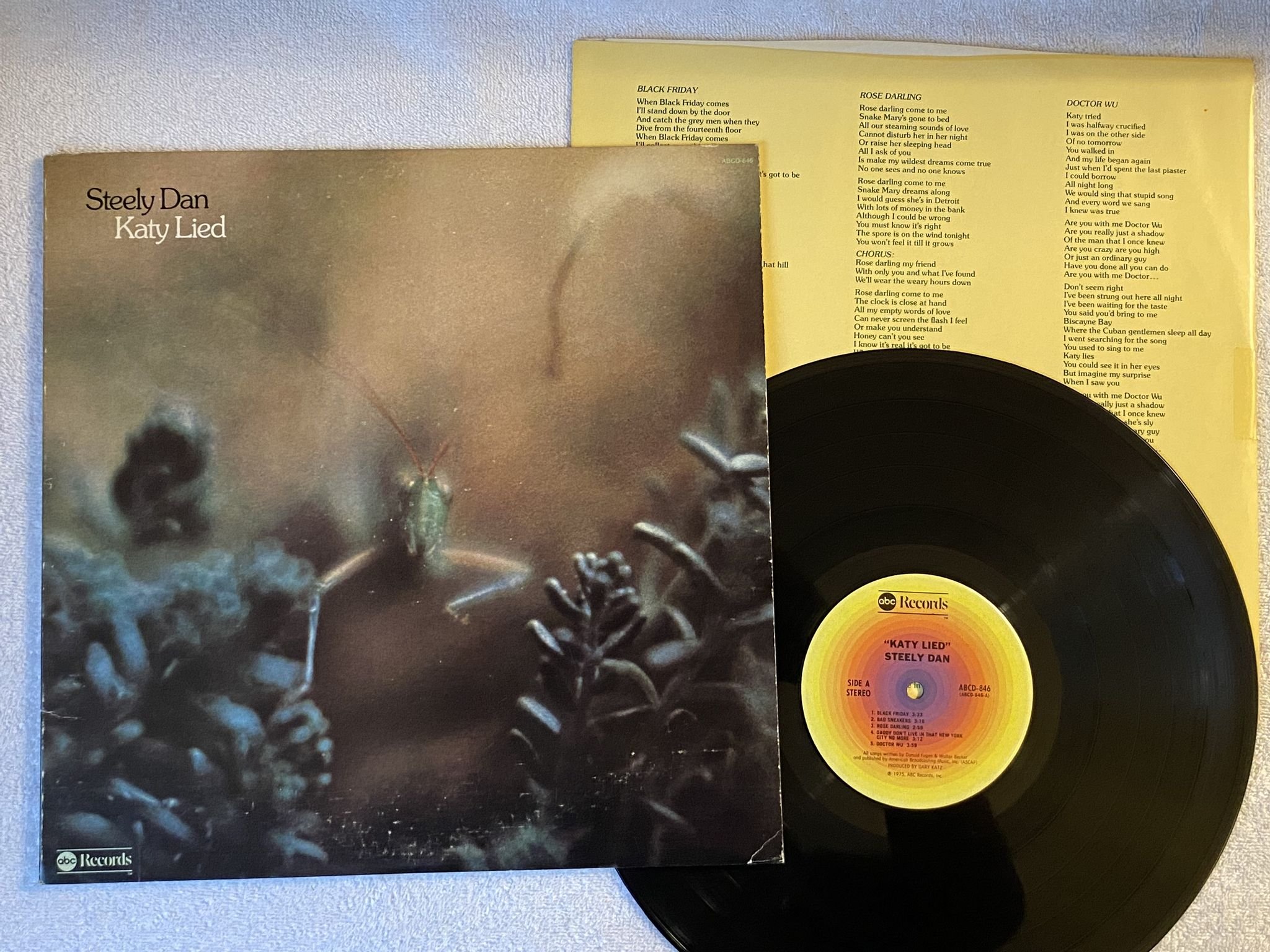 Omslagsbild för skivan STEELY DAN katy lied LP -75 US ABC ABCD 846