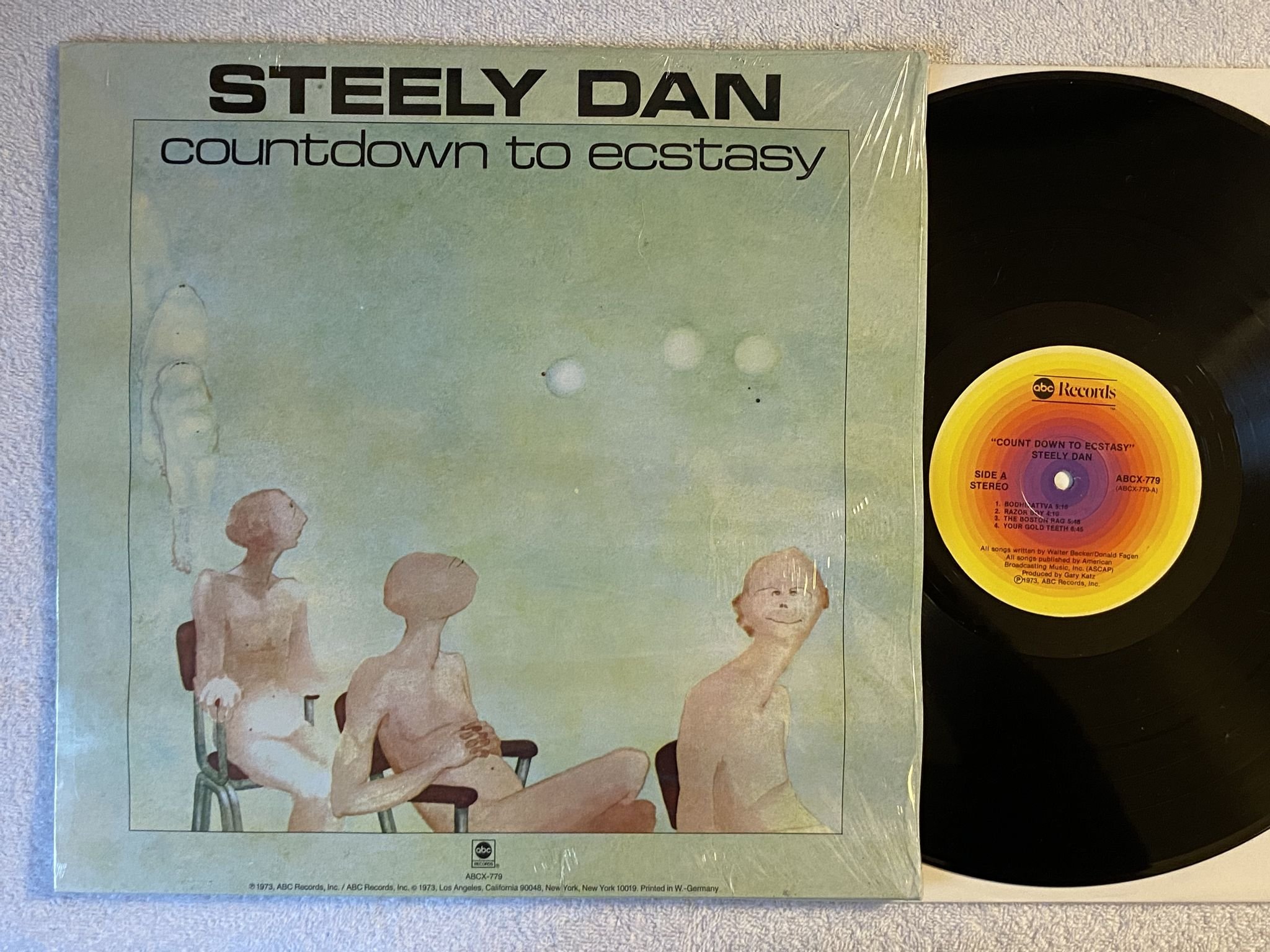 Omslagsbild för skivan STEELY DAN Countdown To Ecstasy LP Ger ABC ABCX 779