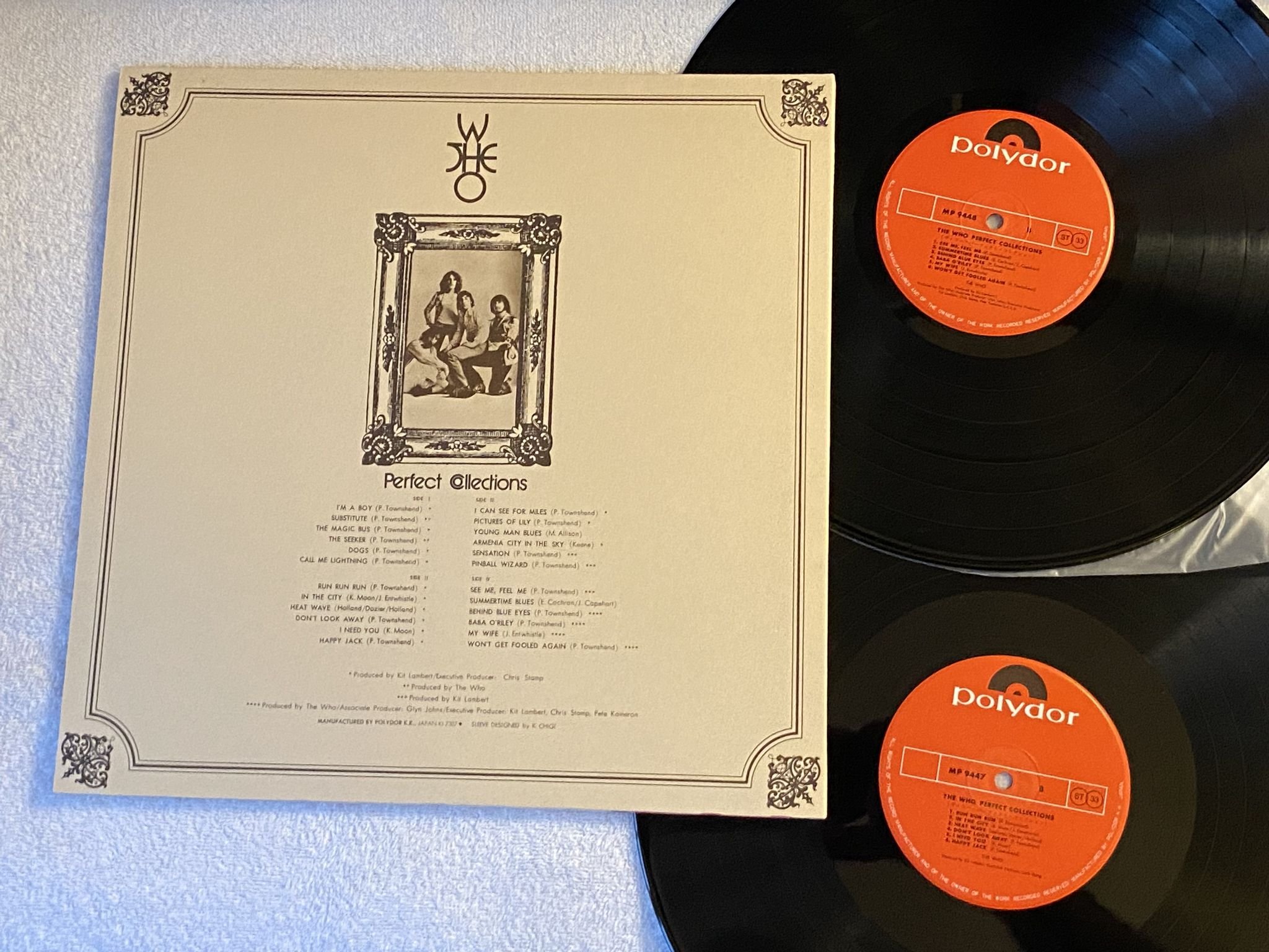 Omslagsbild för skivan THE WHO perfect collections 2xLP -74 Japan POLYDOR MP 9447 / 8