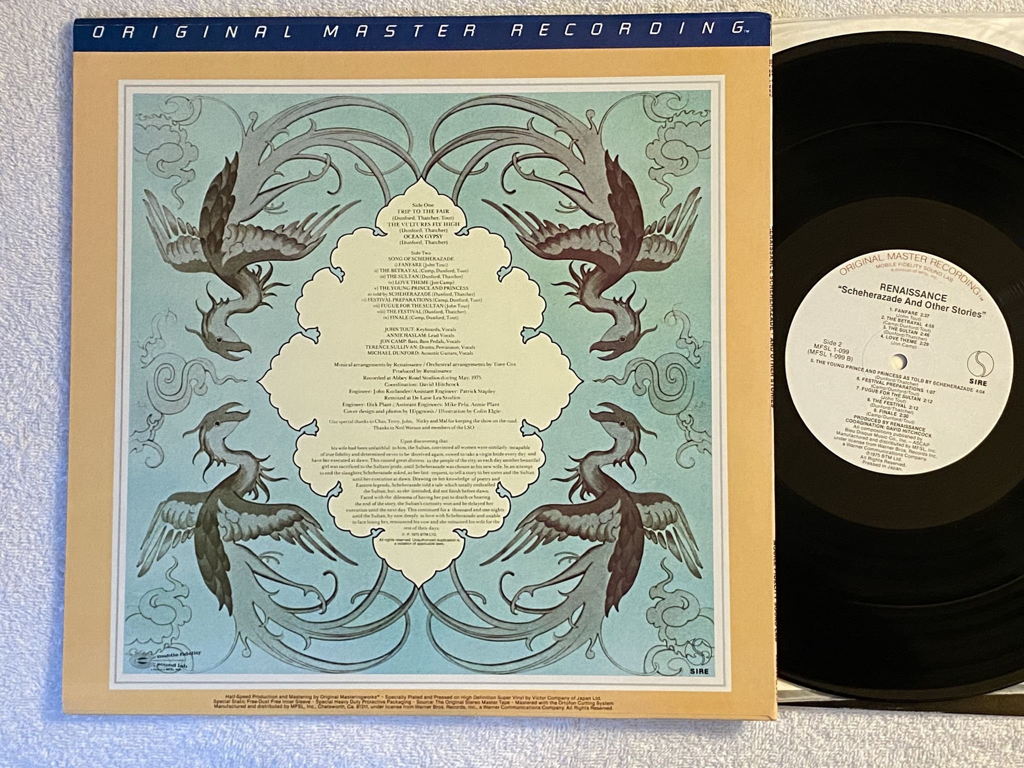 Omslagsbild för skivan RENAISSANCE Scheherazade And Other Stories LP 83 US MFSL 1-099 ** AUDIOPHILE **