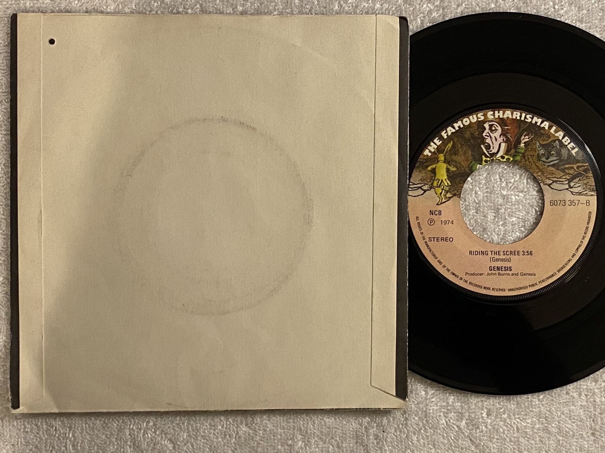 Omslagsbild för skivan GENESIS counting out time 7" ncb CHARISMA 6073 357