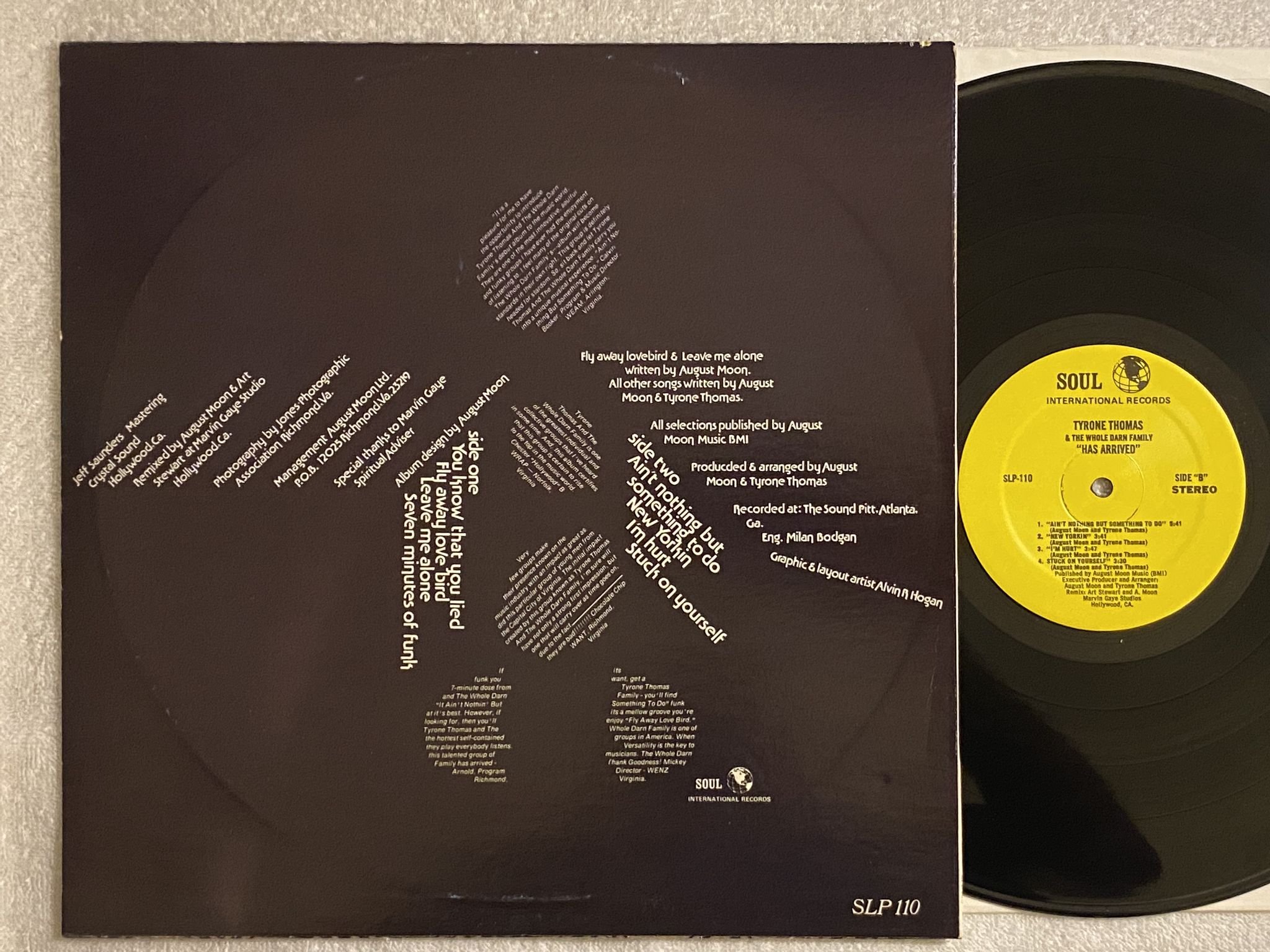 Omslagsbild för skivan TYRONE THOMAS & THE WHOLE DARN FAMILY has arrived LP -76 US ** 7 min of funk **