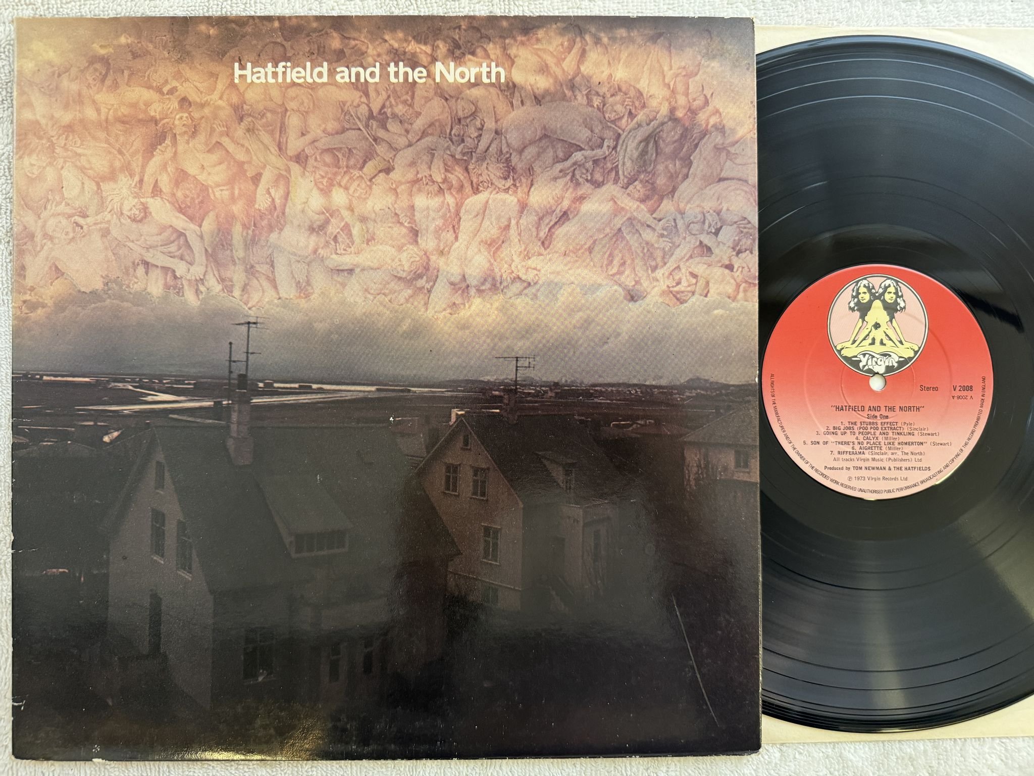 Omslagsbild för skivan HATFIELD AND THE NORTH s/t LP -73/76 UK VIRGIN V2008