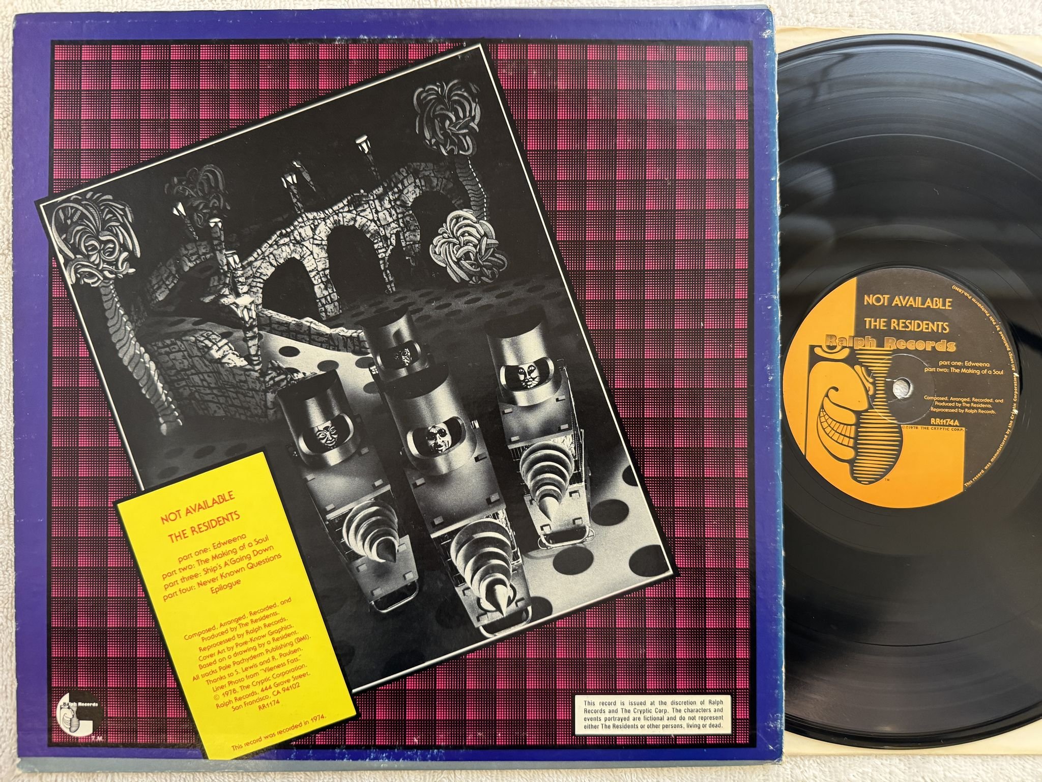 Omslagsbild för skivan THE RESIDENTS Not Available LP -78 US RALPH RECORDS RR1174
