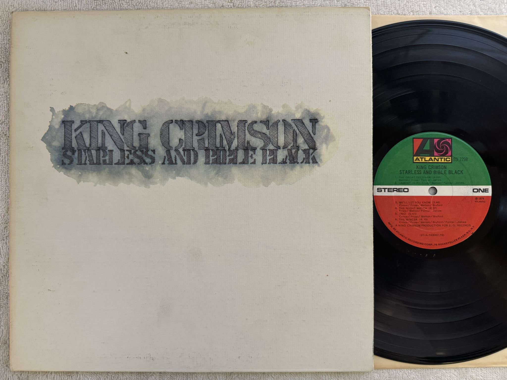 Omslagsbild för skivan KING CRIIMSON starless and bible black LP -74 US ATLANTIC SD 7298