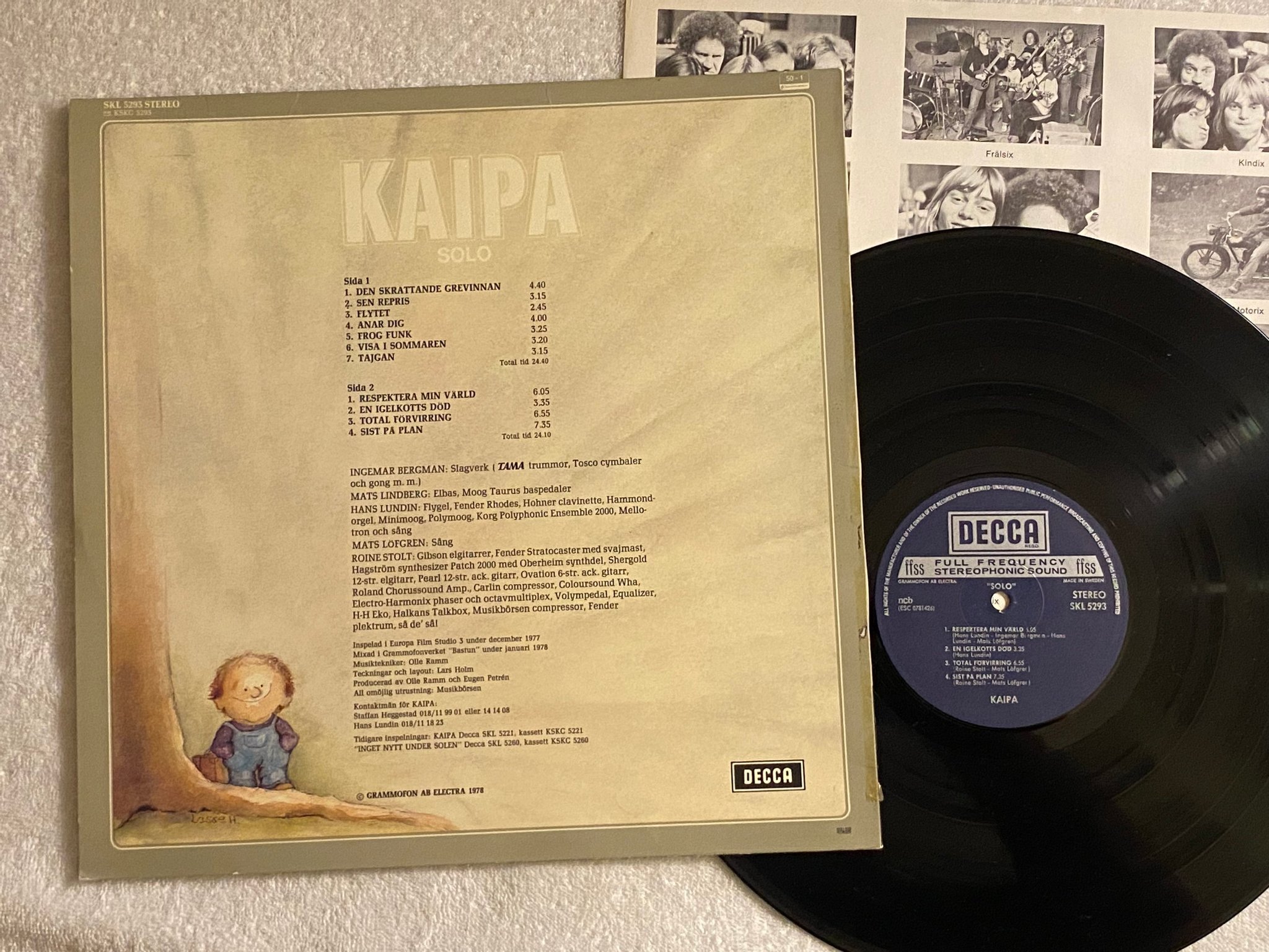 Omslagsbild för skivan KAIPA solo LP -78 Swe DECCA SKL 5293