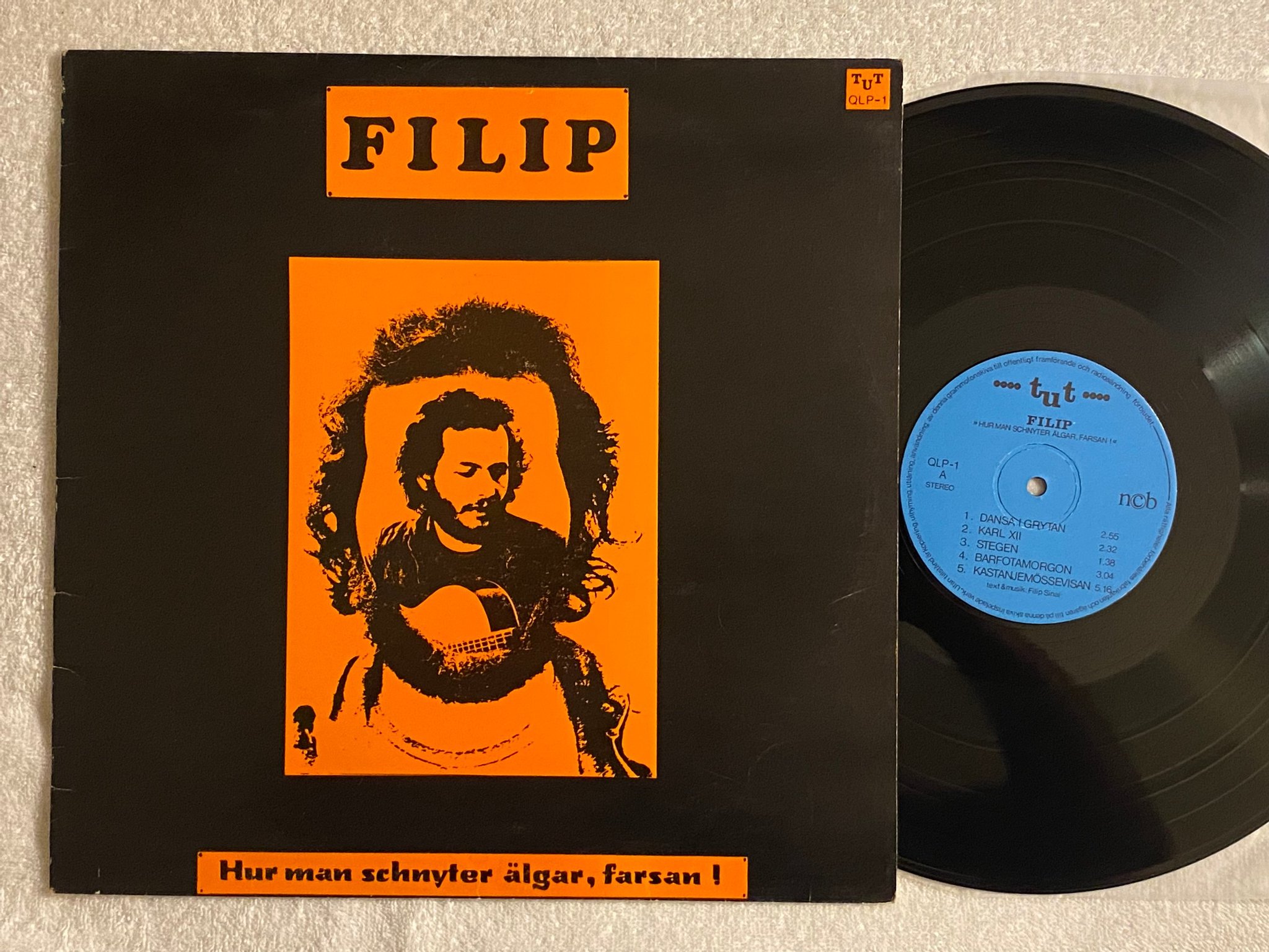 Omslagsbild för skivan FILIP Hur Man Schnyter Älgar, Farsan! LP -76 Swe TUT QLP-1 *** ORUP ***