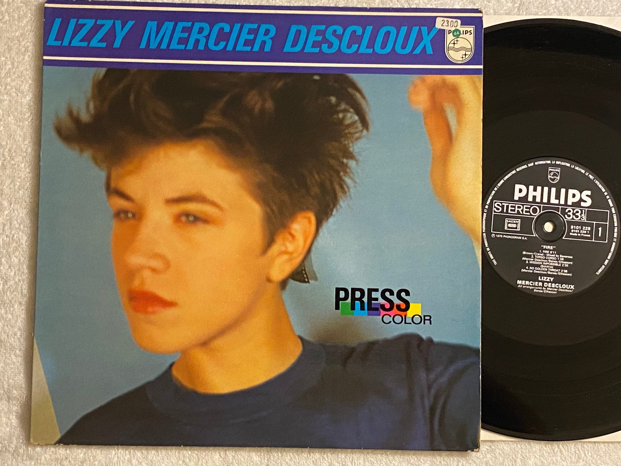 Omslagsbild för skivan LIZZY MERCIER DESCLOUX Press Color LP -79 Fra PHILIPS 9101 228