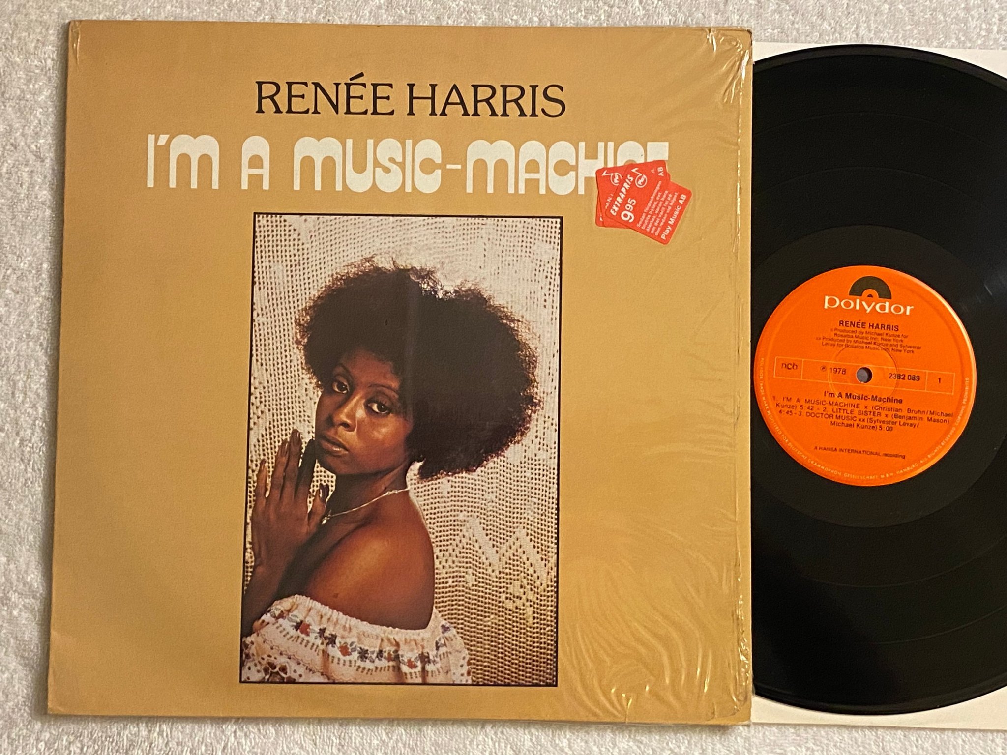 Omslagsbild för skivan RENEE HARRIS I'm a music machine LP -78 ncb POLYDOR 2382 089