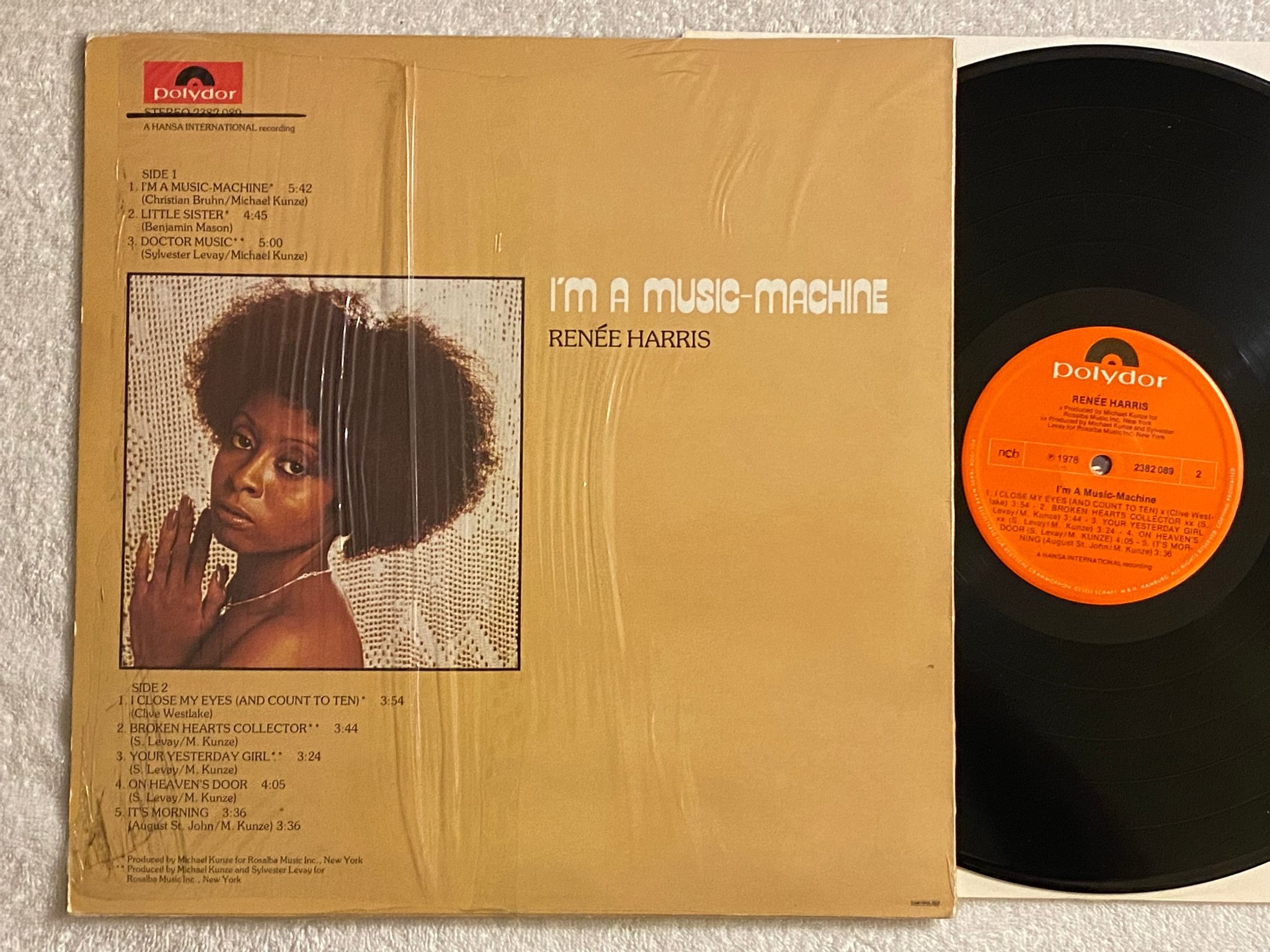Omslagsbild för skivan RENEE HARRIS I'm a music machine LP -78 ncb POLYDOR 2382 089