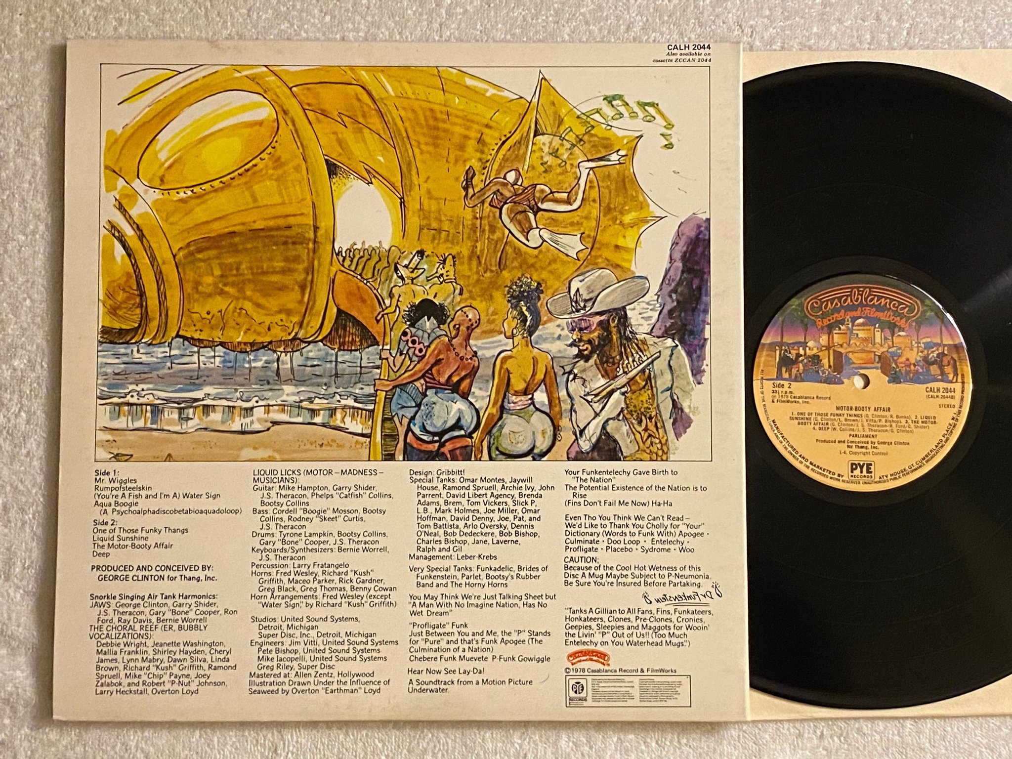 Omslagsbild för skivan PARLIAMENT motor-booty affair LP -78 UK CASABLANCA CALH 2044