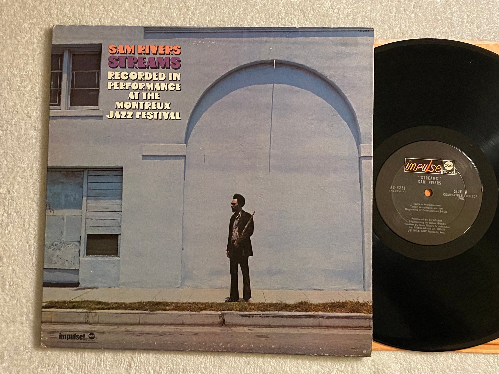 Omslagsbild för skivan SAM RIVERS streams LP -73 US IMPULSE AS 9251