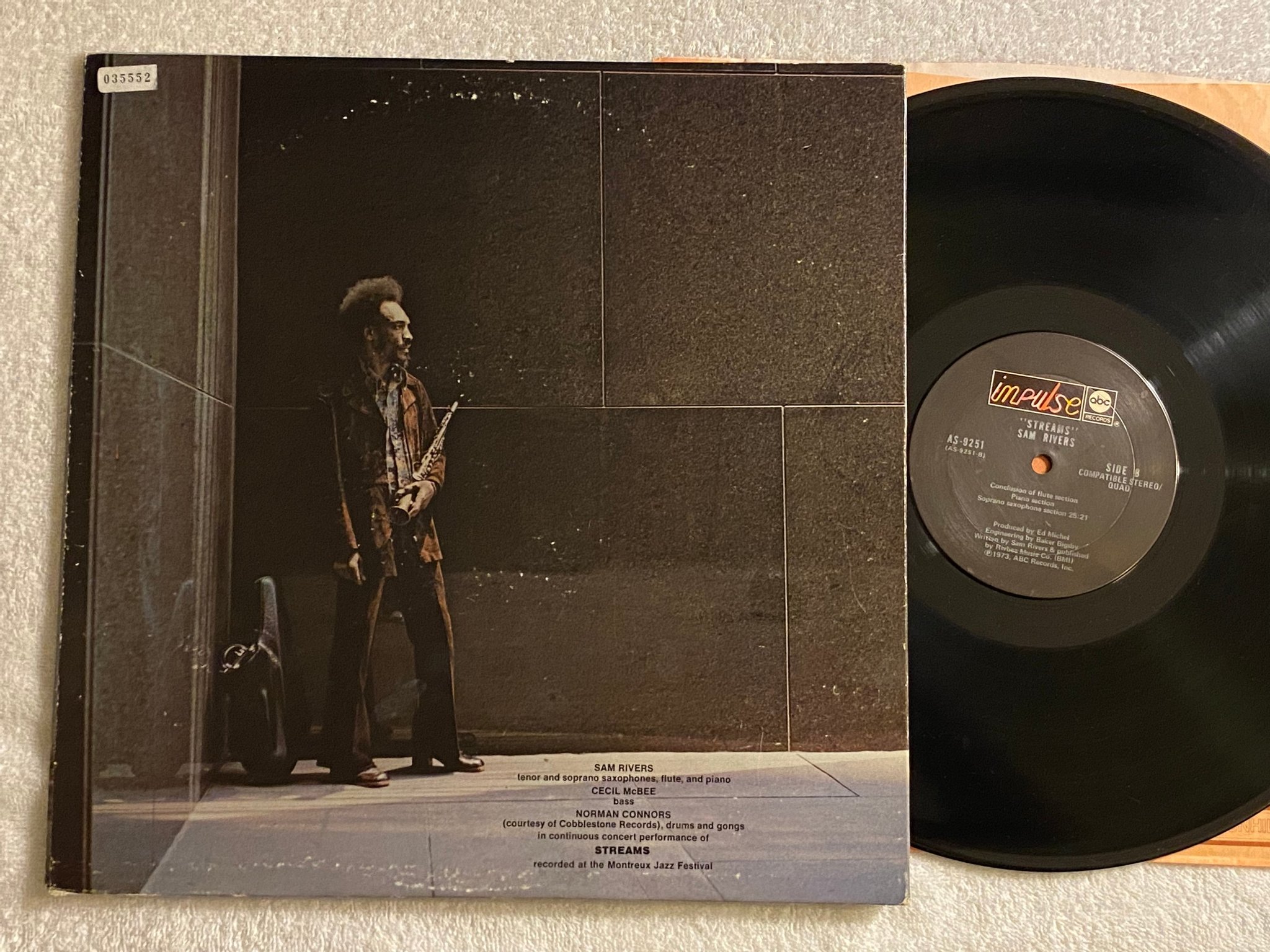 Omslagsbild för skivan SAM RIVERS streams LP -73 US IMPULSE AS 9251