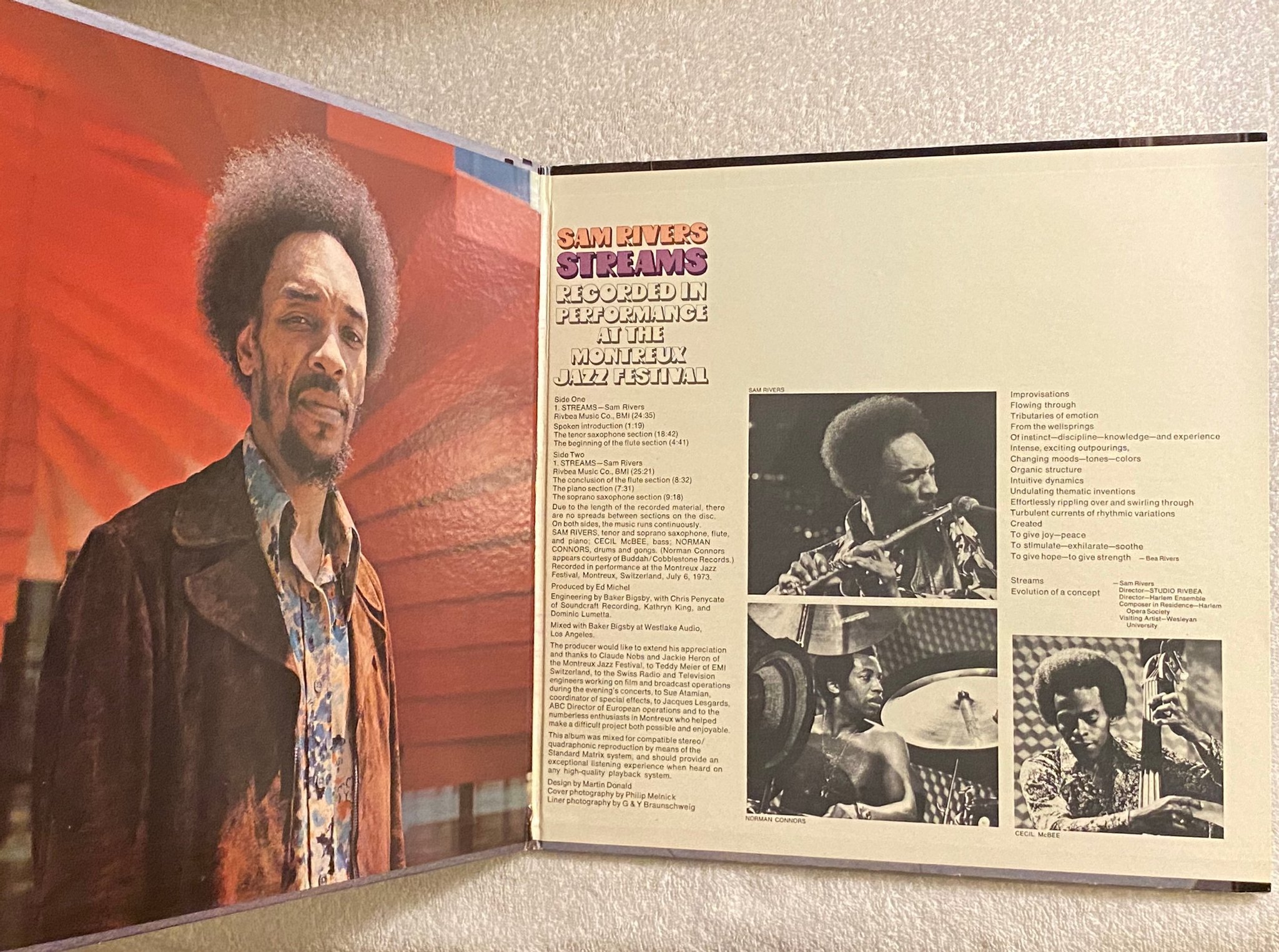 Omslagsbild för skivan SAM RIVERS streams LP -73 US IMPULSE AS 9251