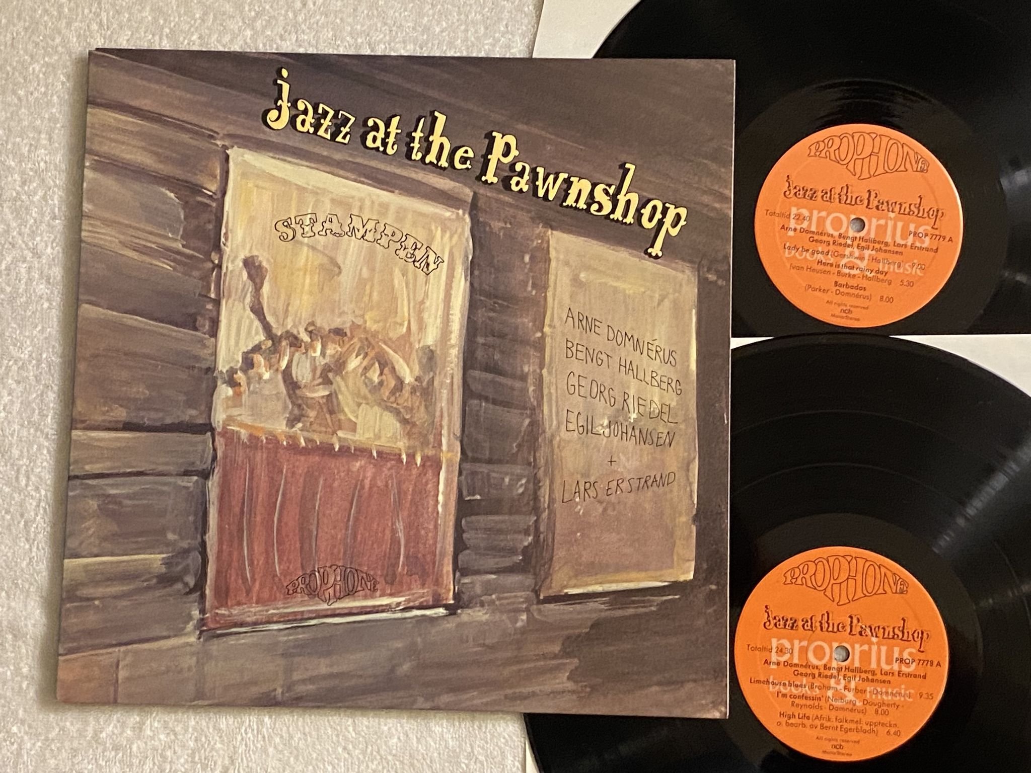 Omslagsbild för skivan ARNE DOMNERUS jazz at the Pawnshop 2xLP 77 PROPRIUS PROP 7778-79 * Audiophile *