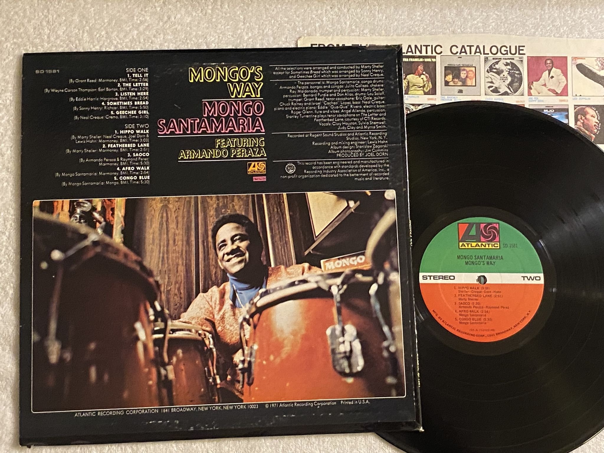 Omslagsbild för skivan MONGO SANTAMARIA Mongo's way LP -71 US ATLANTIC SD 1581