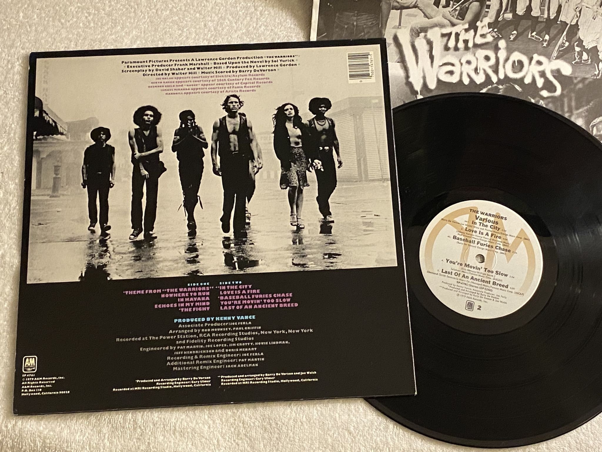 Omslagsbild för skivan V/A the warriors LP US A&M SP 4761 *** KULT ***