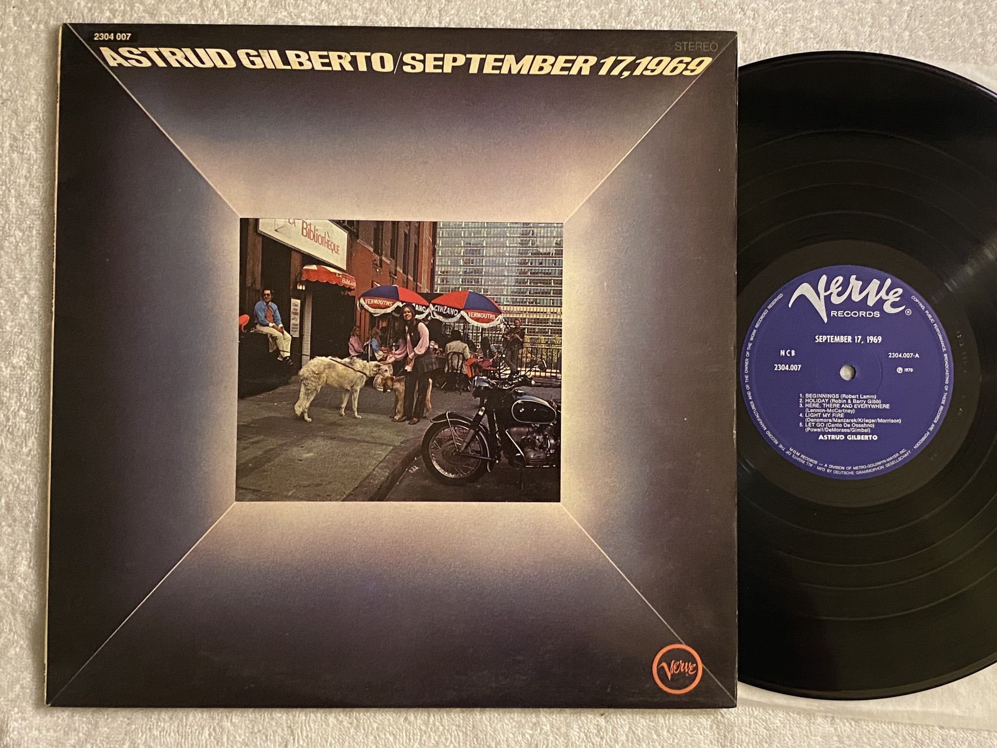 Omslagsbild för skivan ASTRUD GILBERTO September 17, 1969 LP -70 ncb VERVE 2304 007