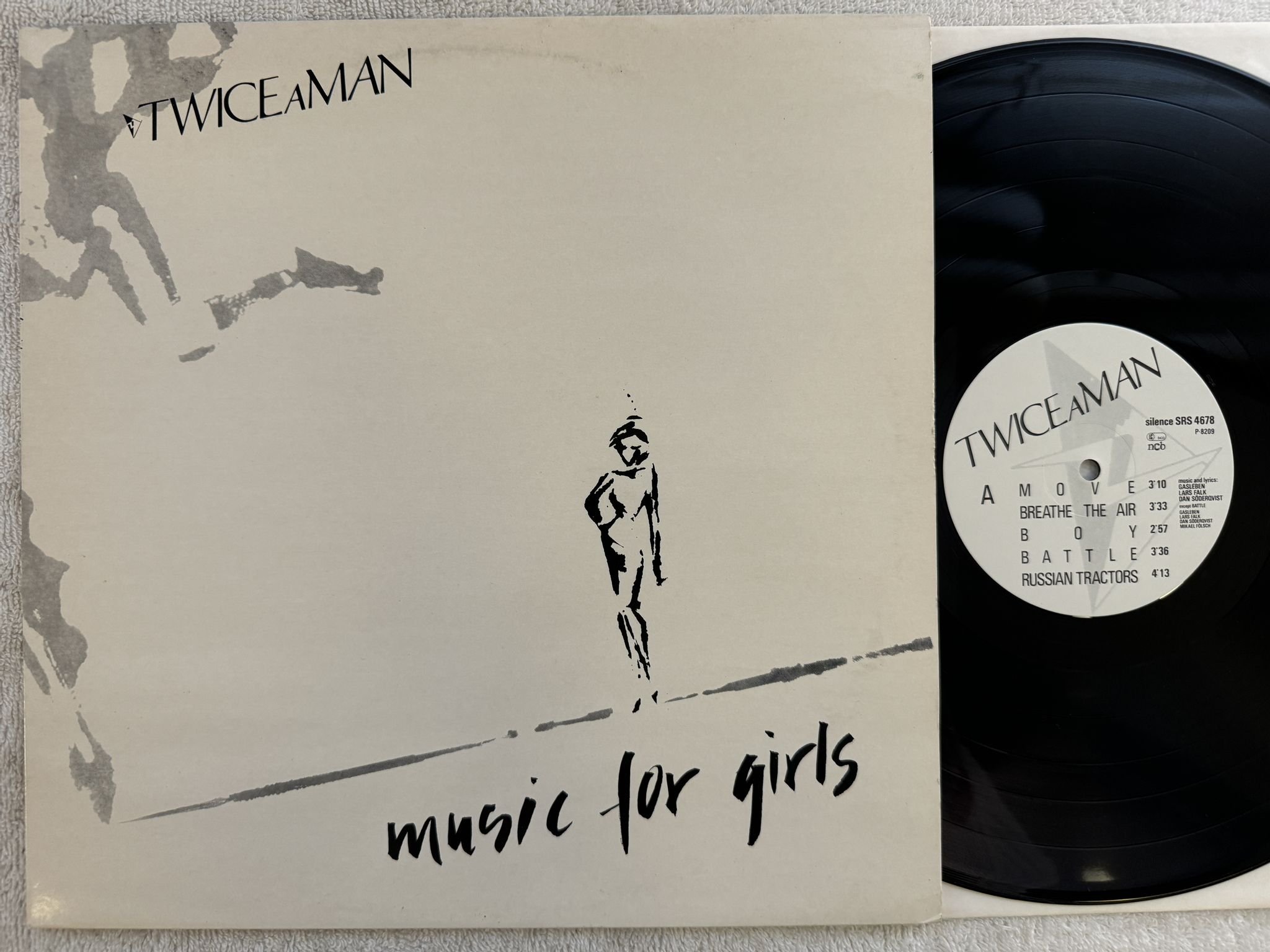 Omslagsbild för skivan TWICE A MAN music for girls LP -82 Swe SILENCE SRS 4678