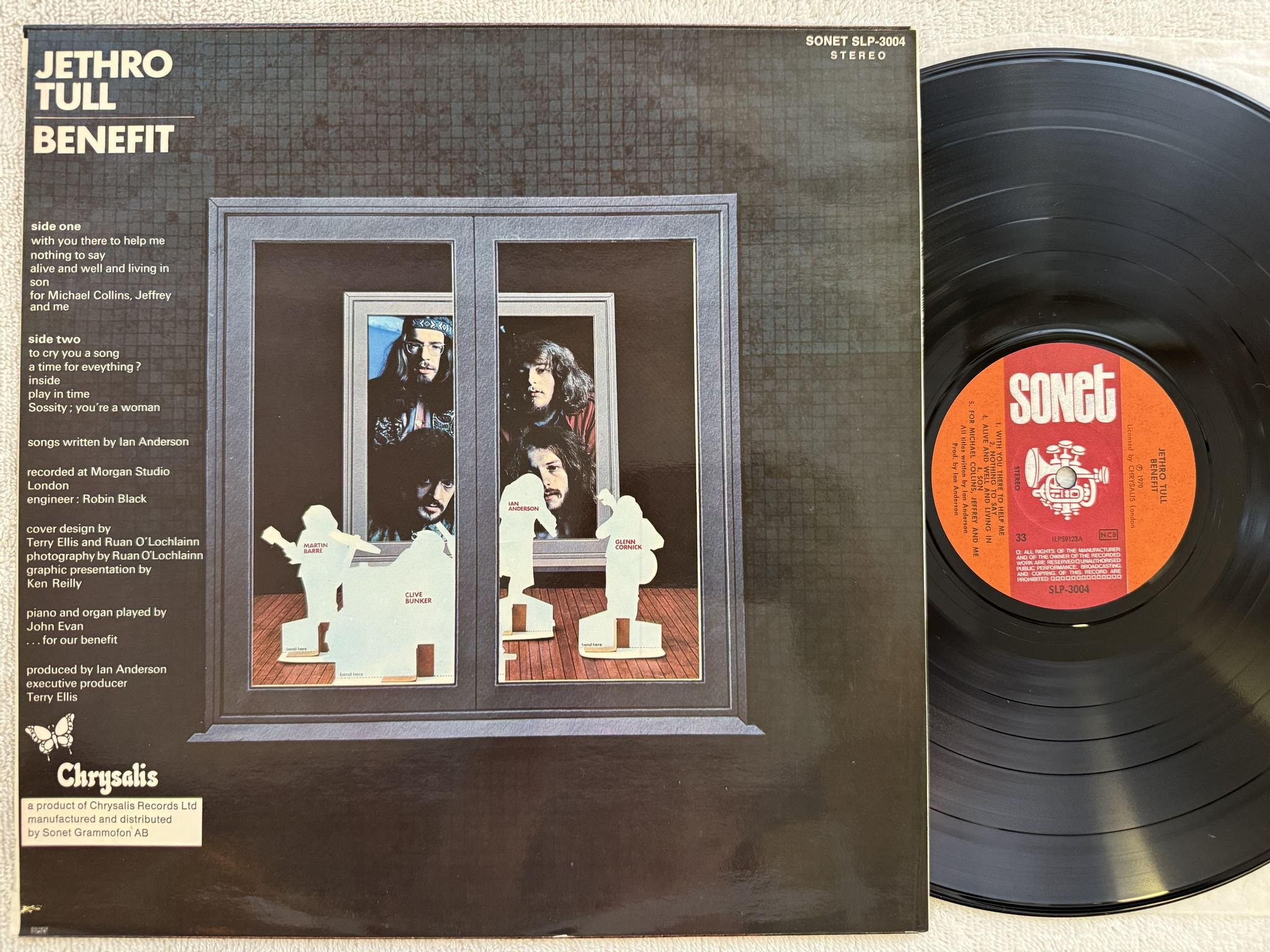 Omslagsbild för skivan JETHRO TULL benefit LP -70 ncb SONET SLP-3004