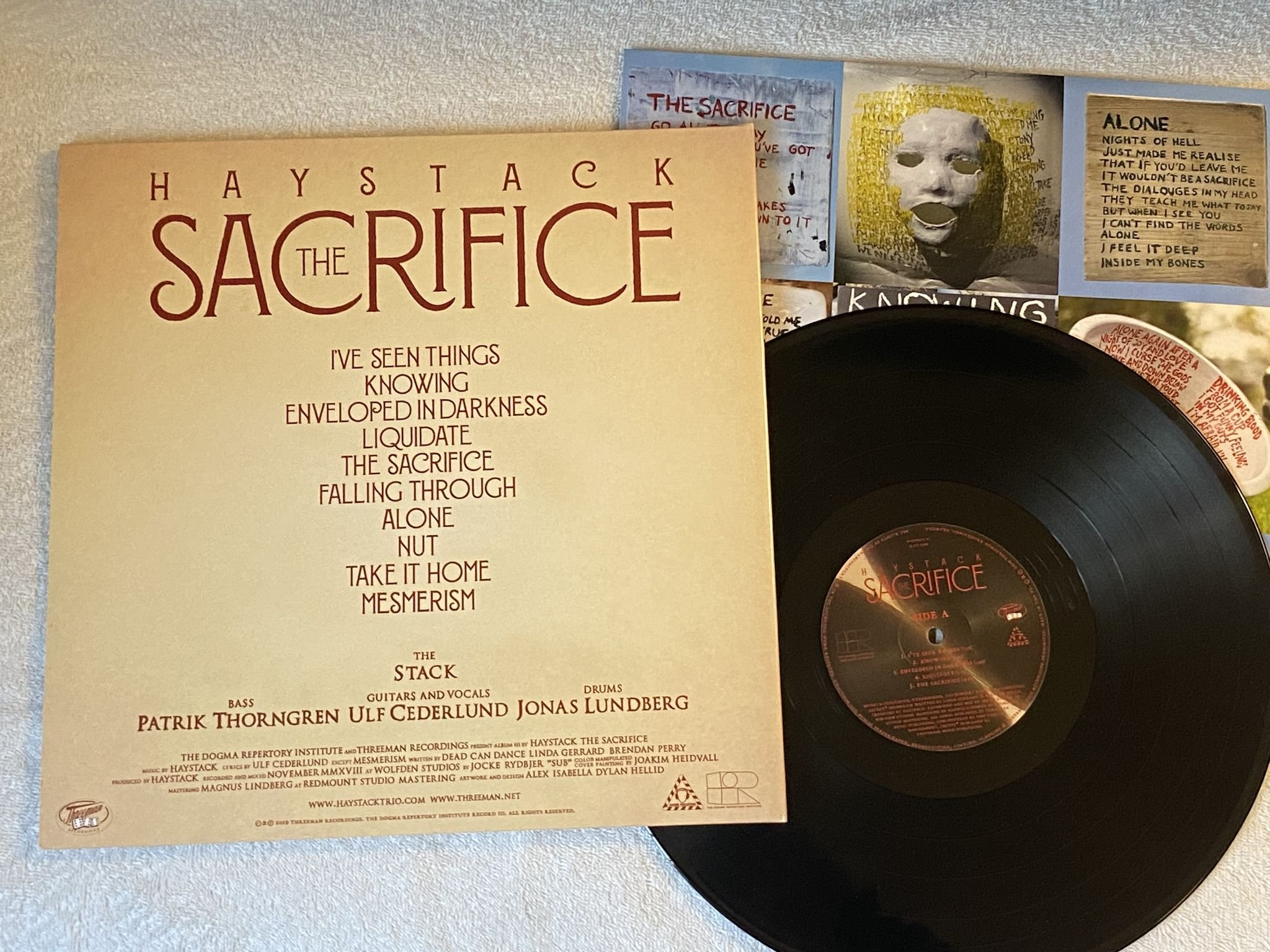 Omslagsbild för skivan HAYSTACK The Sacrifice LP 2019 THREEMAN RECORDINGS TRE033LP