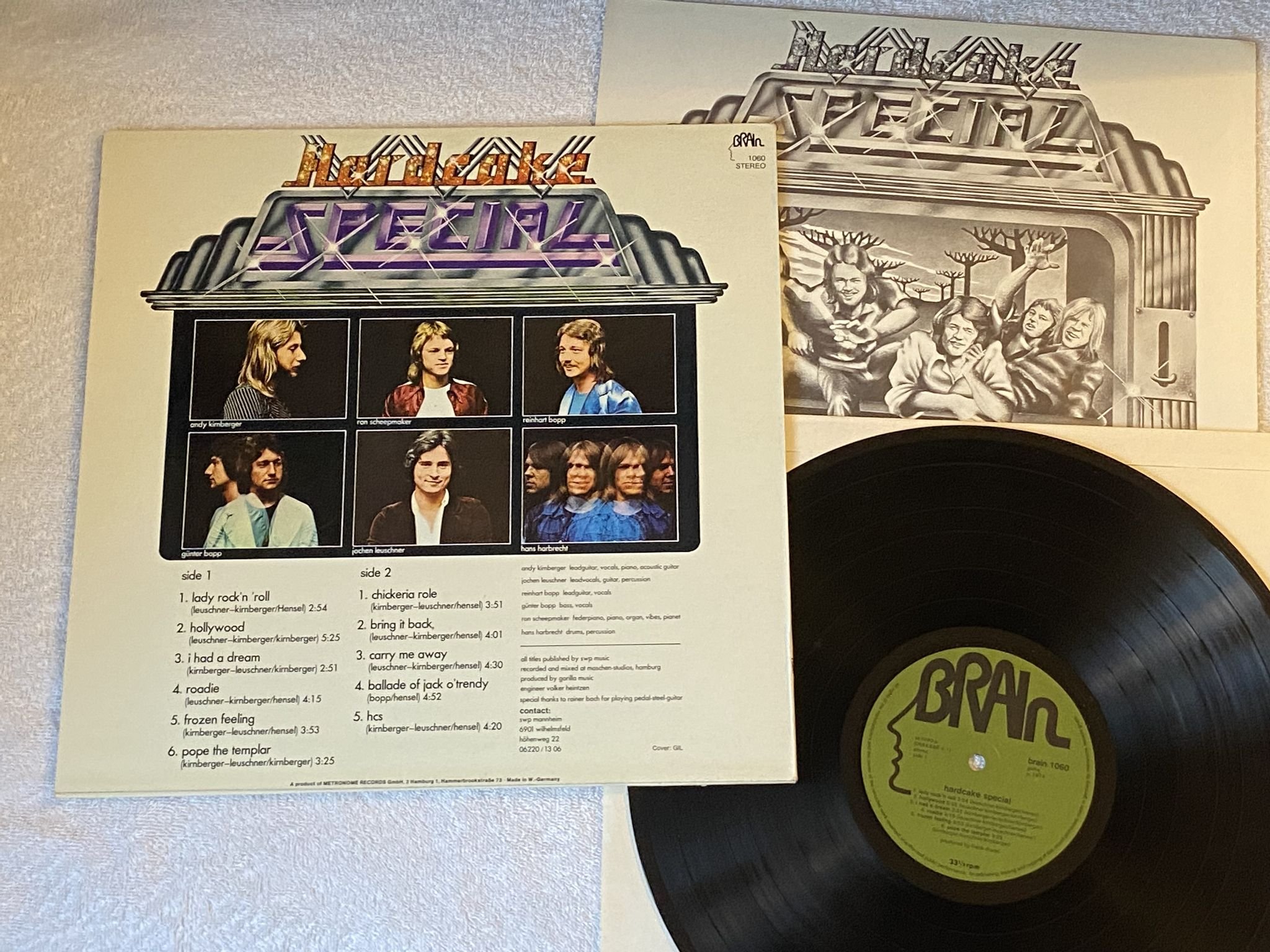 Omslagsbild för skivan HARDCAKE SPECIAL s/t LP -74 Ger BRAIN 1060 *** KRAUTROCK ***