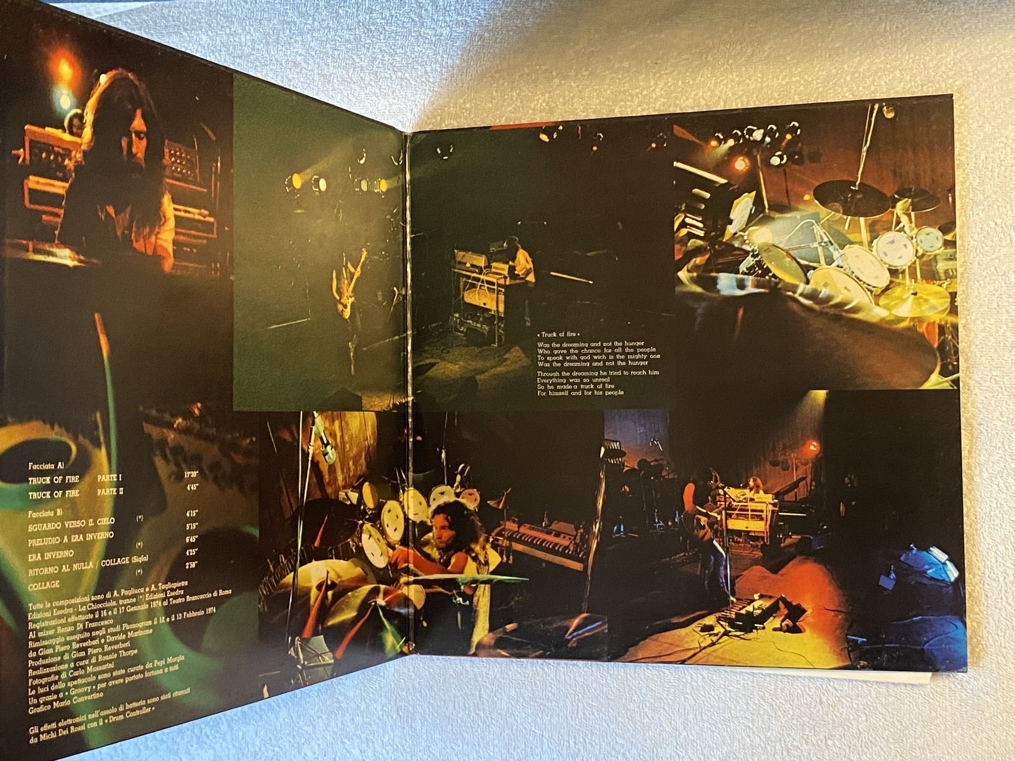 Omslagsbild för skivan LE ORME in concerto LP -74 Italy PHILIPS 6323028