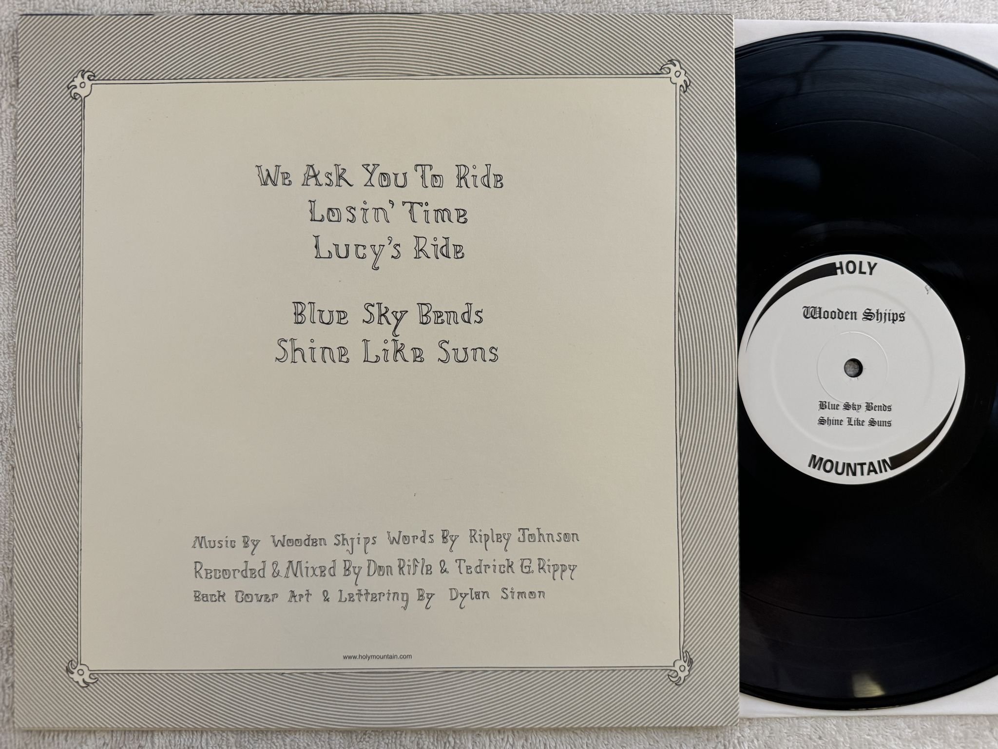 Omslagsbild för skivan WOODEN SHJIPS s/t LP 2007 US HOLY MOUNTAIN 011235813LP ** STONER ROCK **