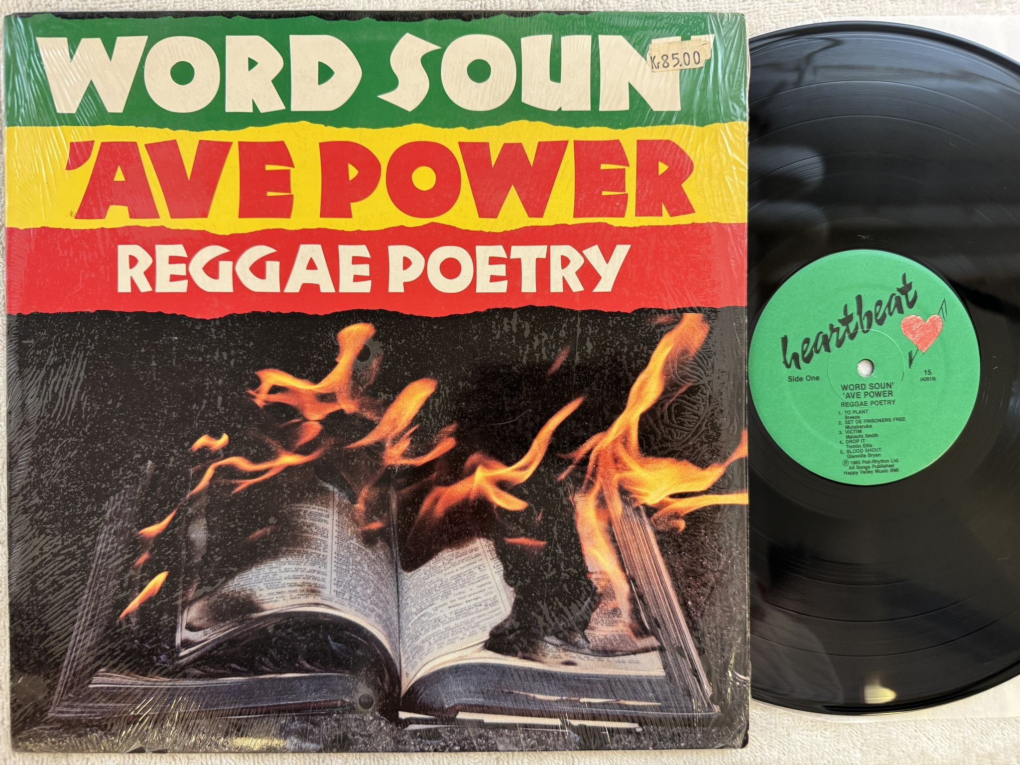 Omslagsbild för skivan V/A Word Soun' 'Ave Power - Reggae Poetry LP -83 US heartbeat hb15