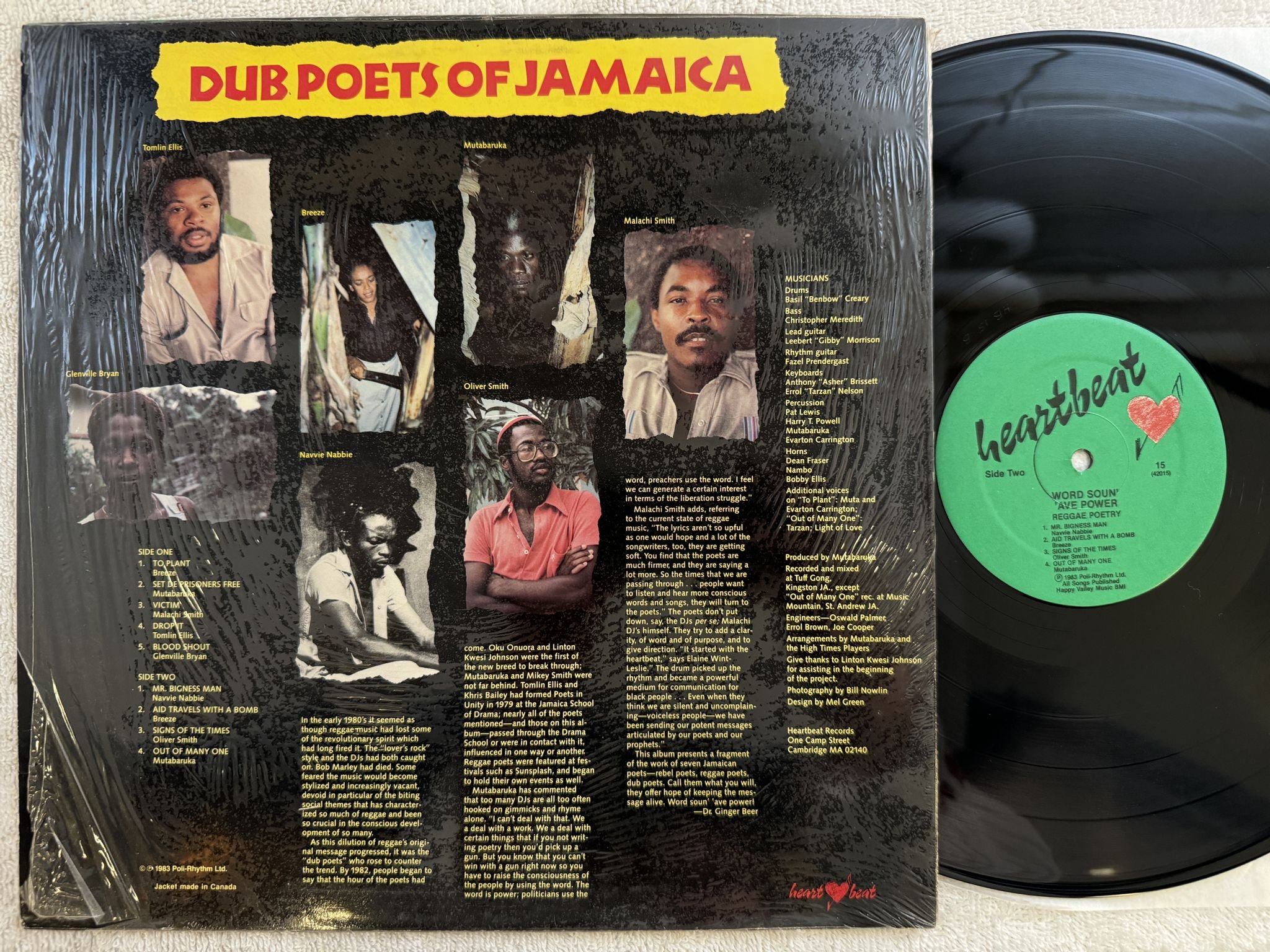 Omslagsbild för skivan V/A Word Soun' 'Ave Power - Reggae Poetry LP -83 US heartbeat hb15