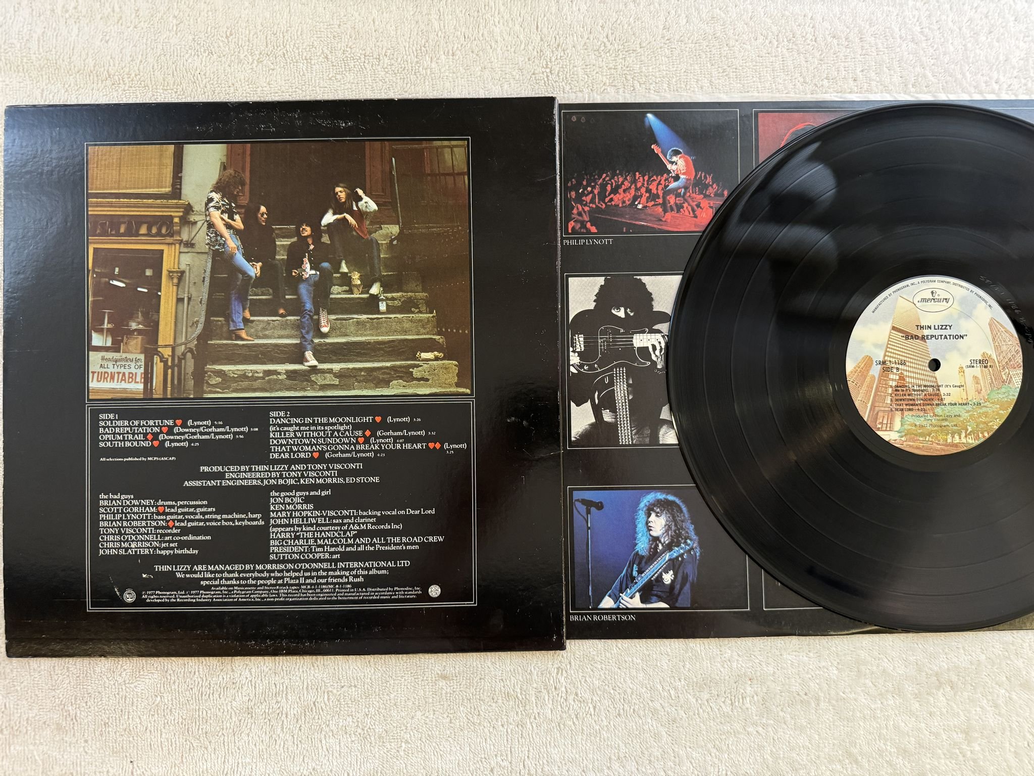 Omslagsbild för skivan THIN LIZZY bad reputation LP -77 US MERCURY SRM-1-1186