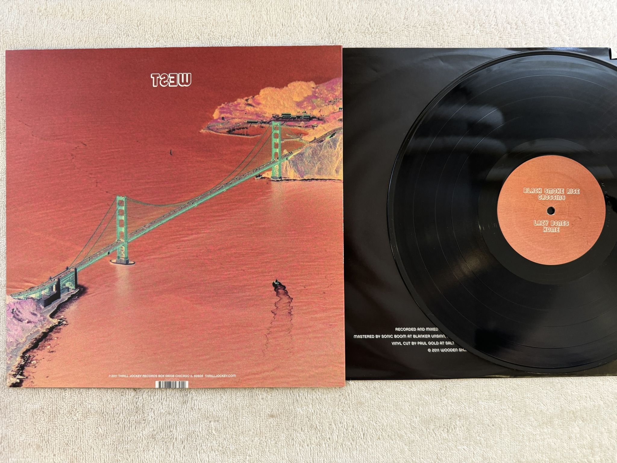 Omslagsbild för skivan WOODEN SHJIPS west LP 2011 THRILL JOCKEY THRILL 279 ** PSYCH ROCK **