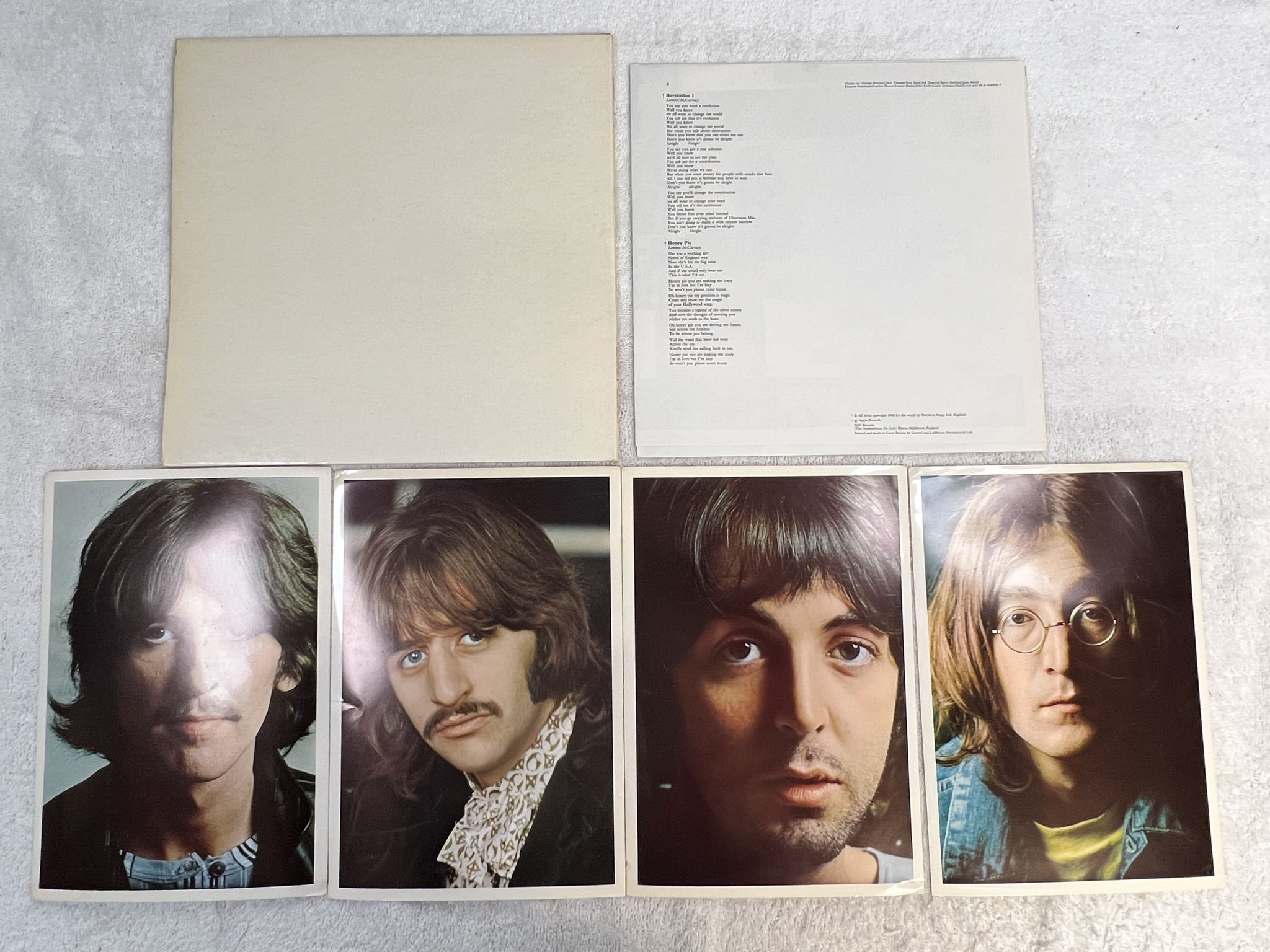 Omslagsbild för skivan THE BEATLES white album 2xLP -68 UK APPLE PCS 7068 Num# 169130