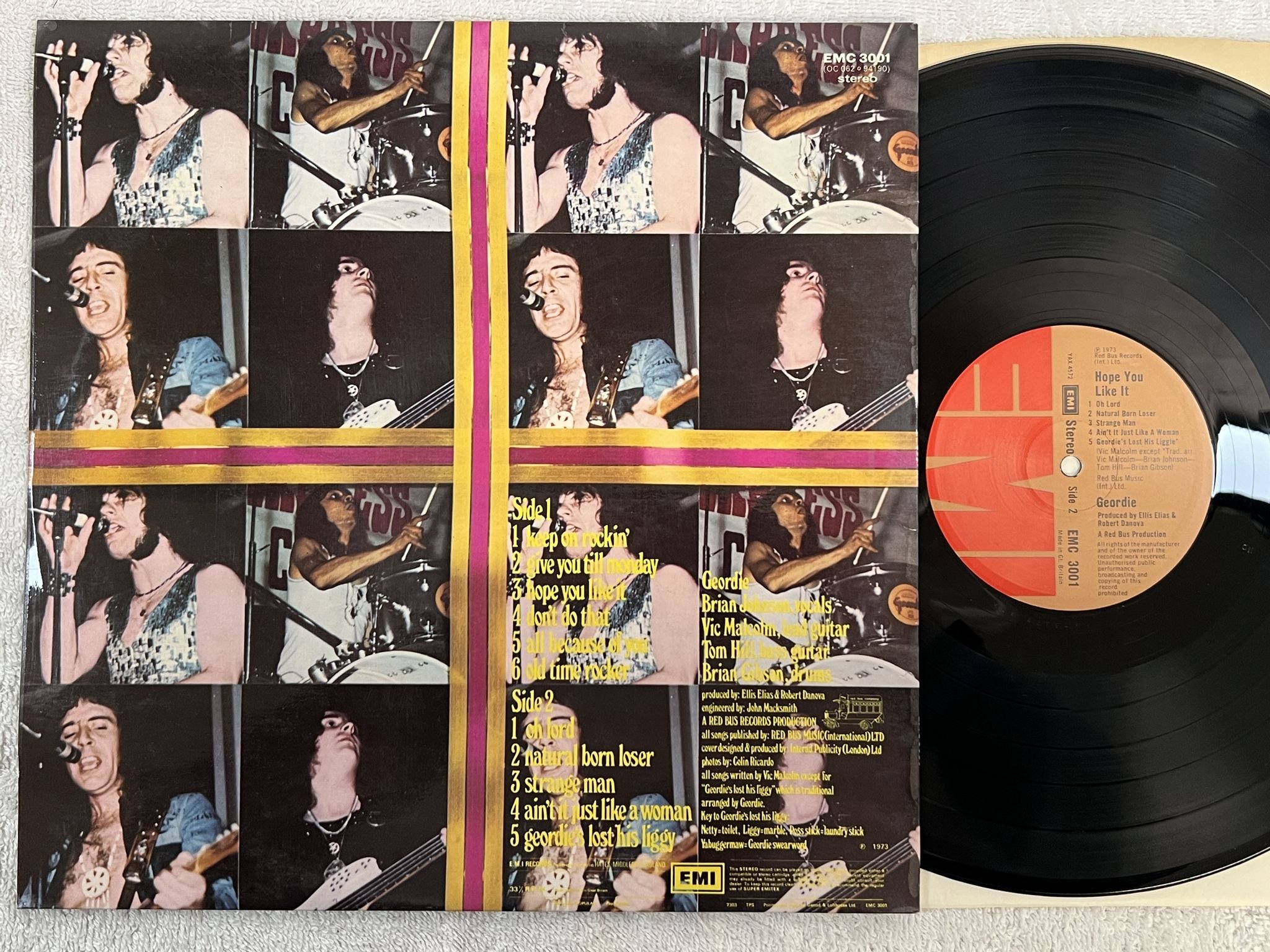 Omslagsbild för skivan GEORDIE hope you like it LP -73 UK EMI EMC 3001