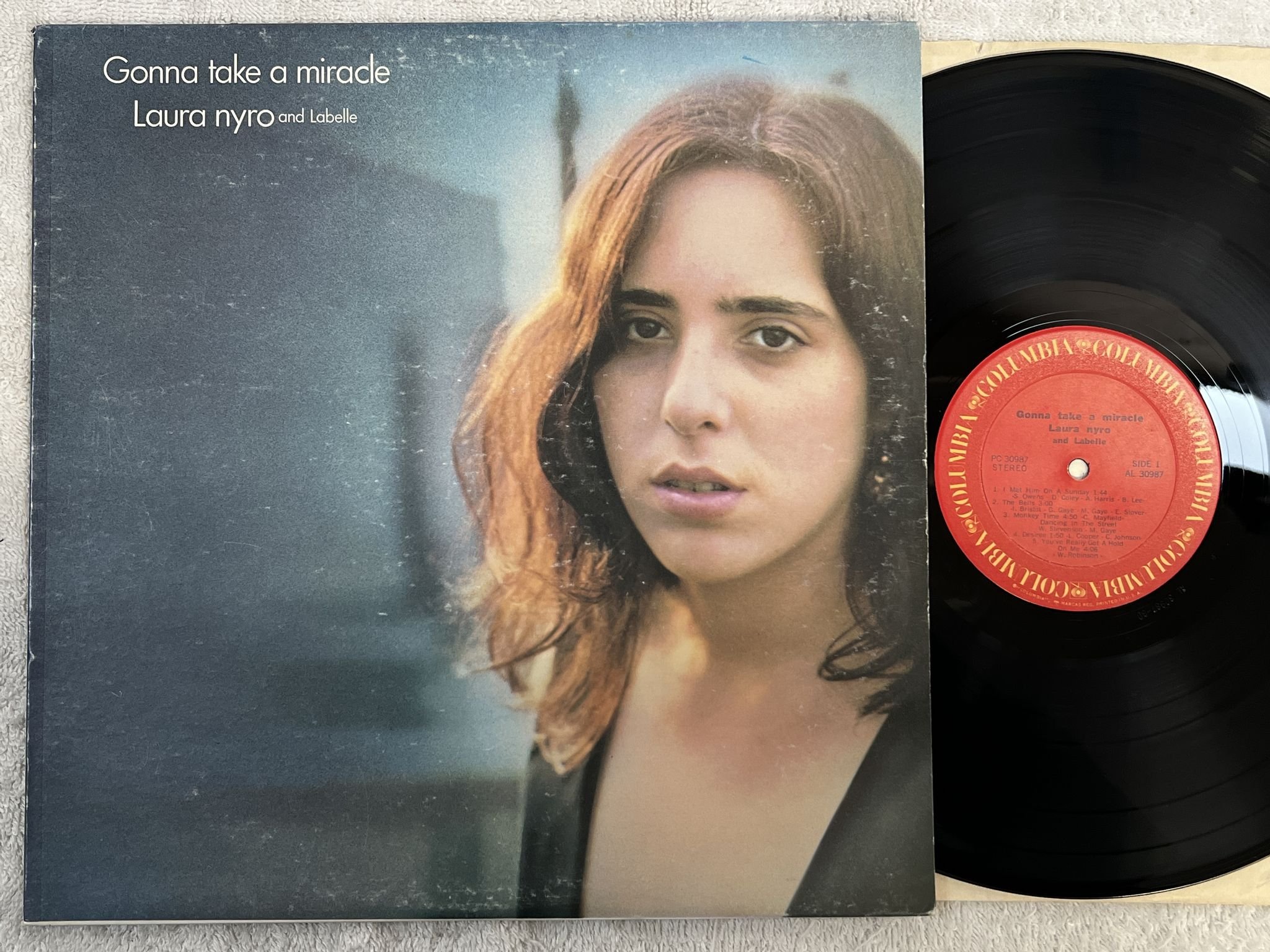 Omslagsbild för skivan LAURA NYRO gonna take a miracle LP re US COLUMBIA PC 30987