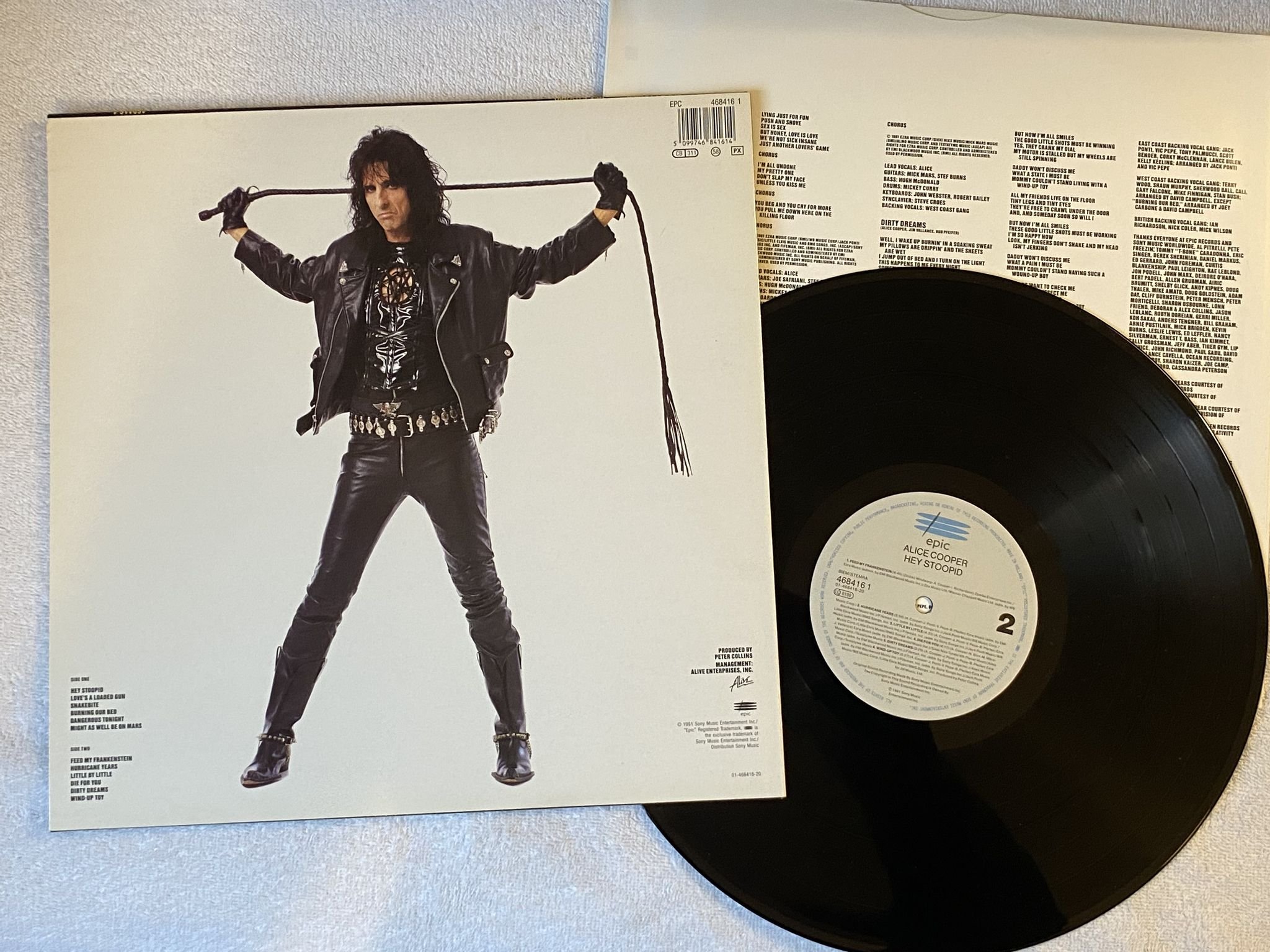 Omslagsbild för skivan ALICE COOPER hey stoopid LP -91 Hol EPIC 4684161