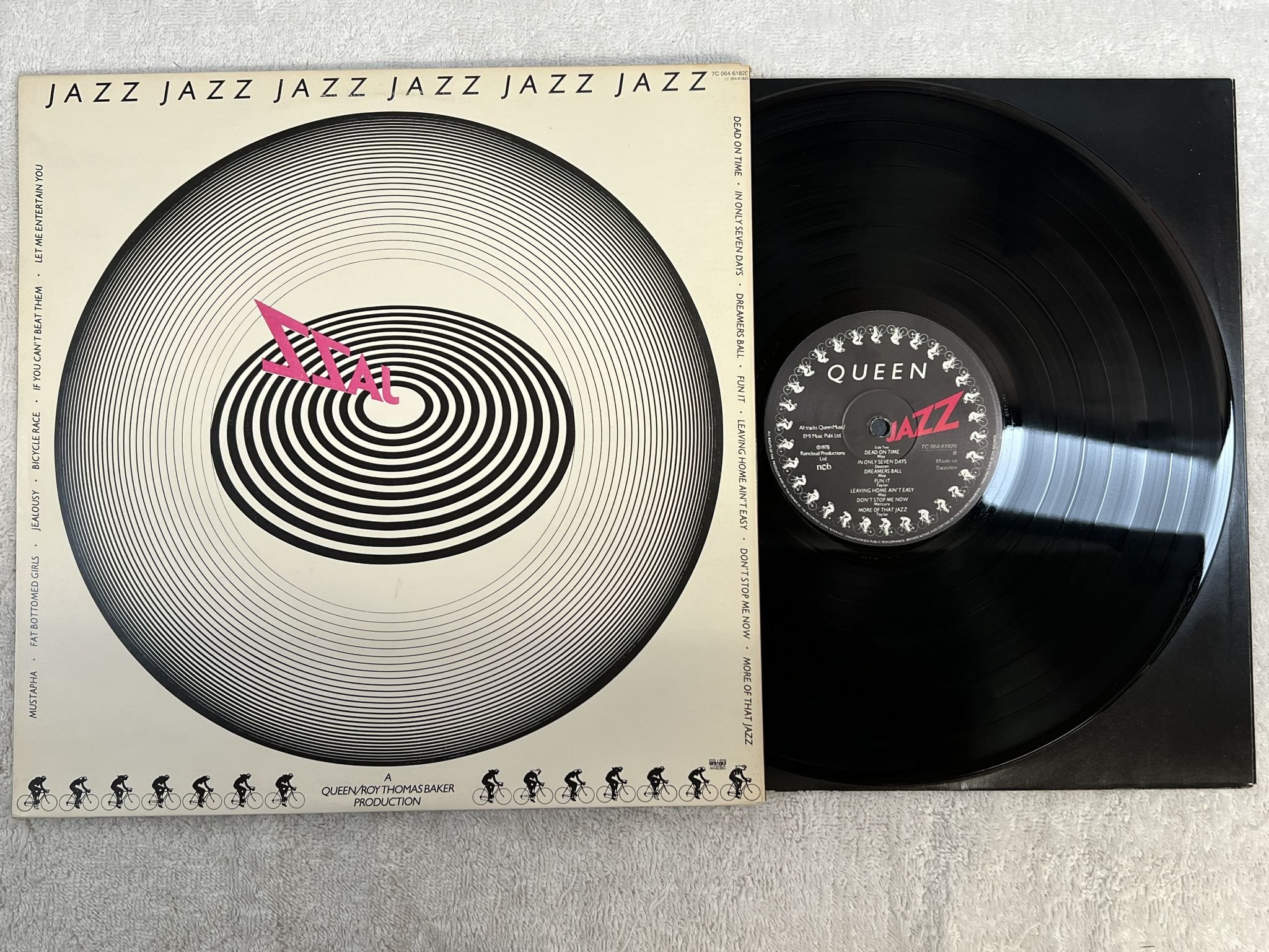 Omslagsbild för skivan QUEEN jazz LP -78 ncb EMI 7C 064-61820