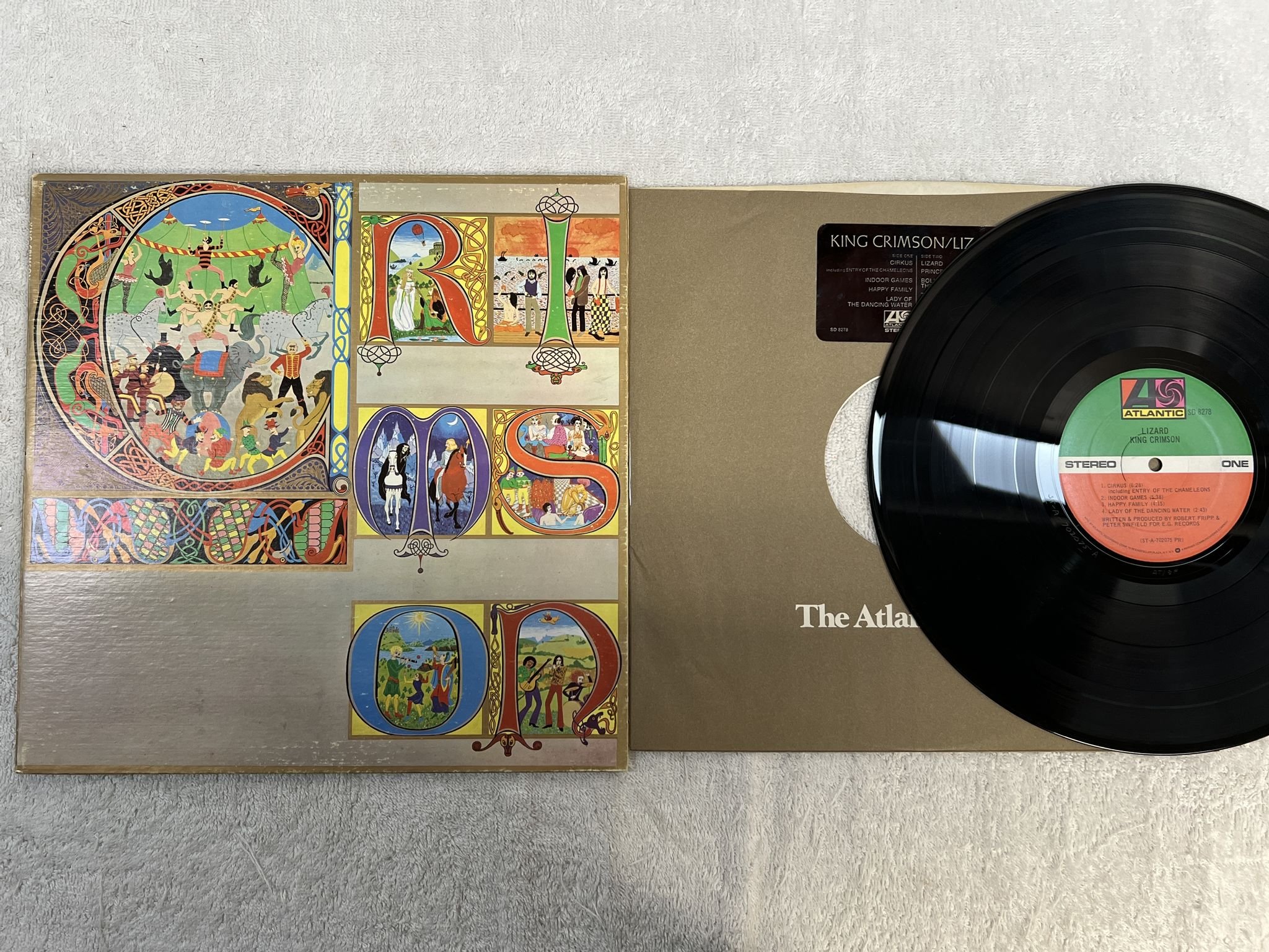 Omslagsbild för skivan KING CRIMSON lizard LP -71 US ATLANTIC SD 8278