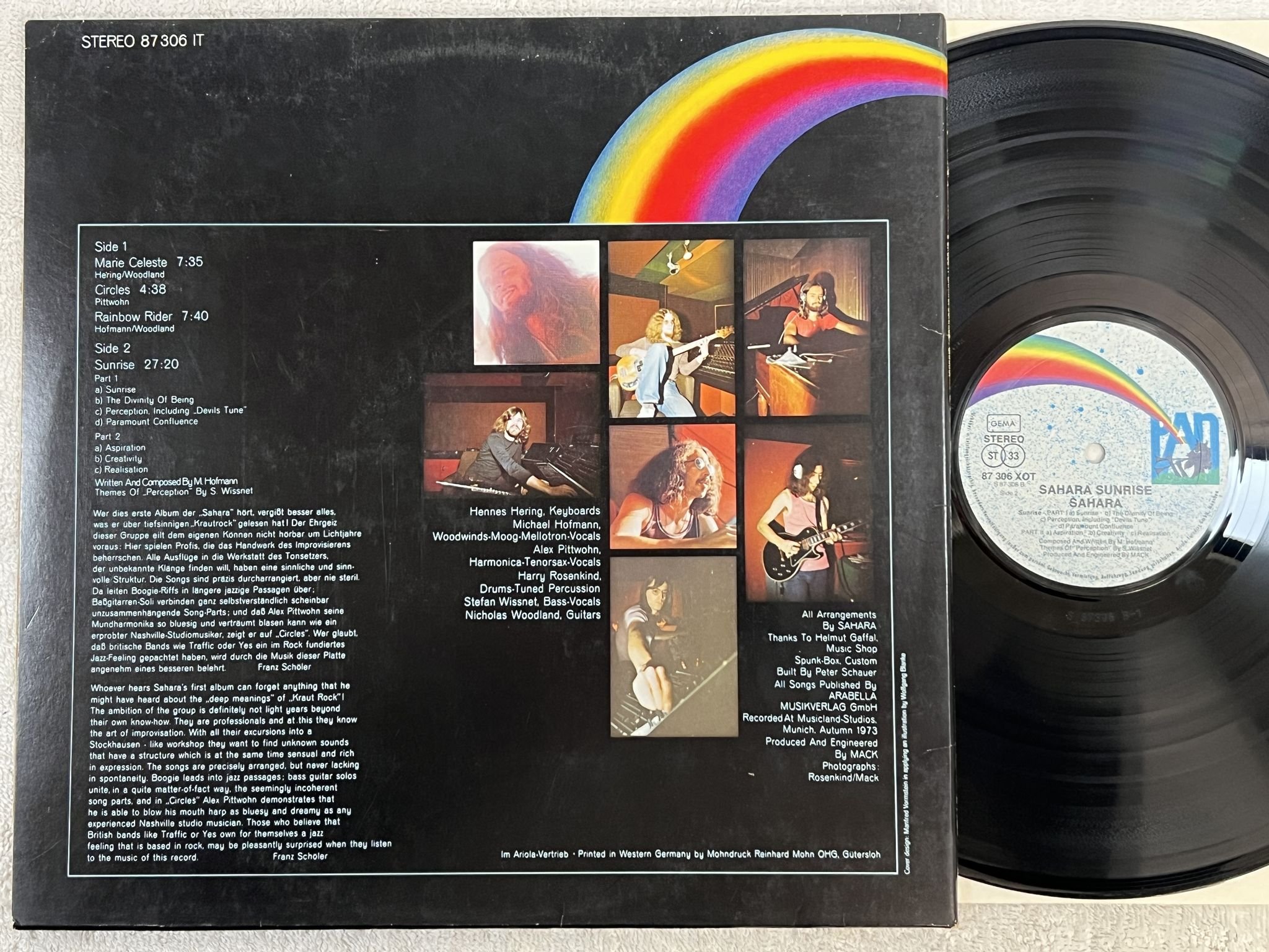 Omslagsbild för skivan SAHARA sahara sunrise LP Ger PAN 87 306 XOT
