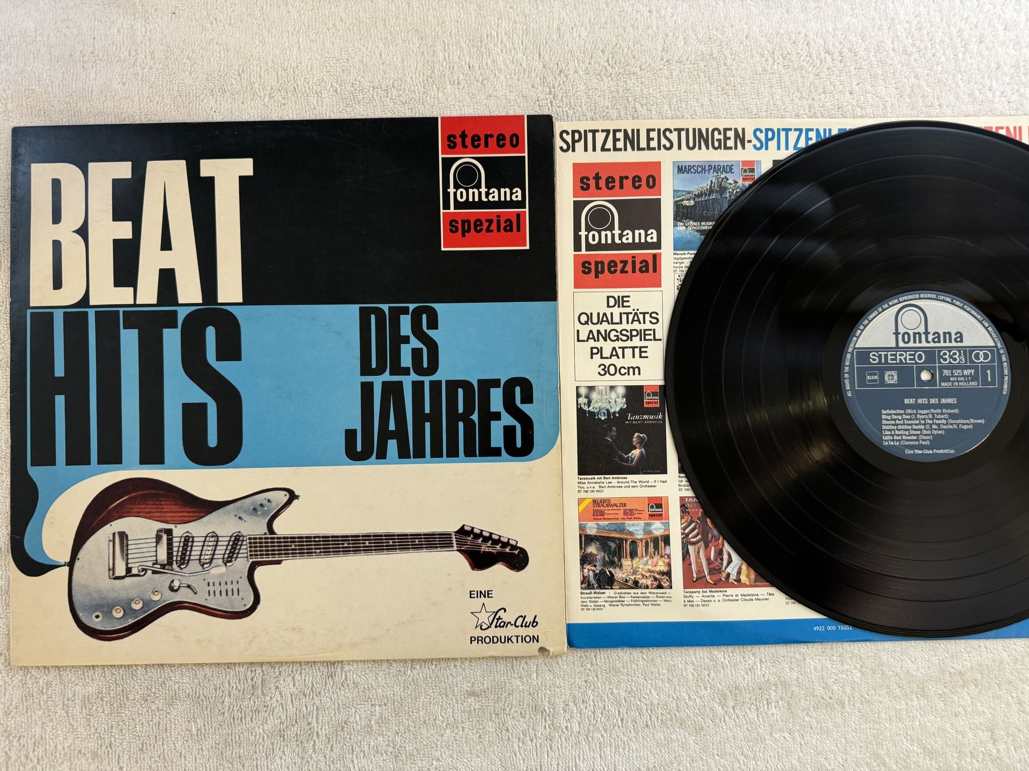 Omslagsbild för skivan V/A Beat Hits Des Jahres LP -66 Ger FONTANA 701 525 WPY