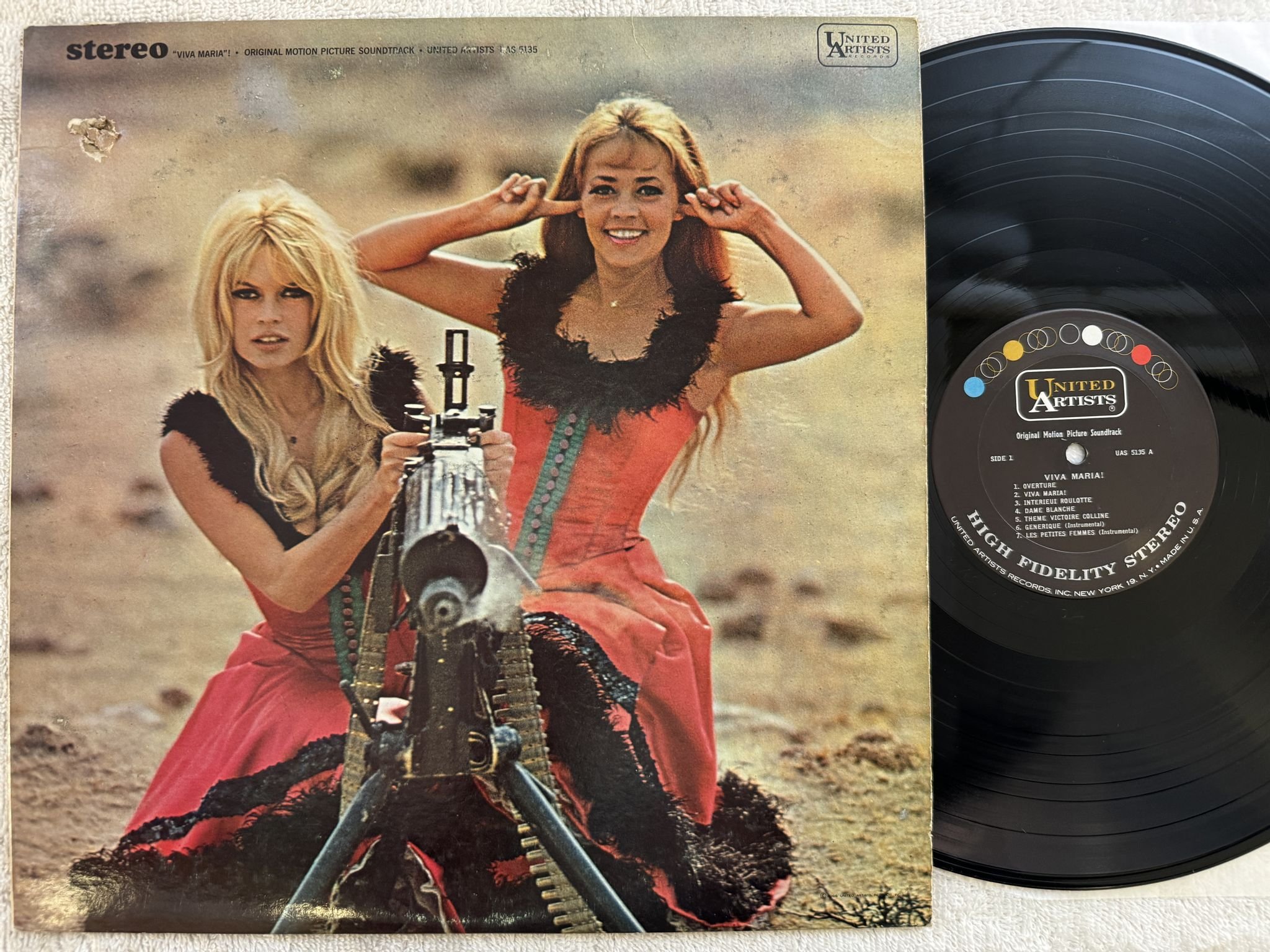 Omslagsbild för skivan BRIGITTE BARDOT viva Maria! LP -65 US UNITED ARTISTS UAS 5135