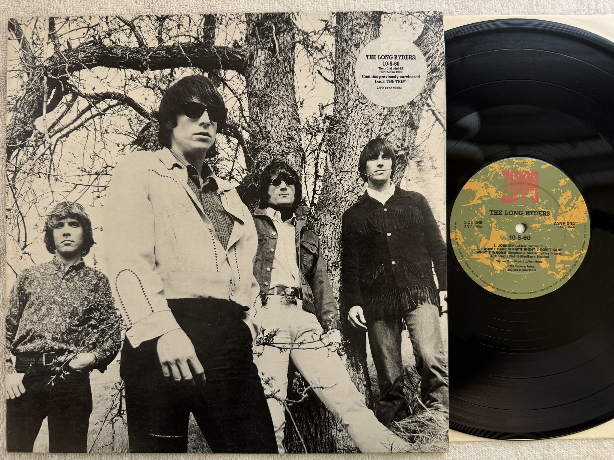 Omslagsbild för skivan THE LONG RYDERS 10-5-60 LP -87 UK ZIPPO ZANE 004