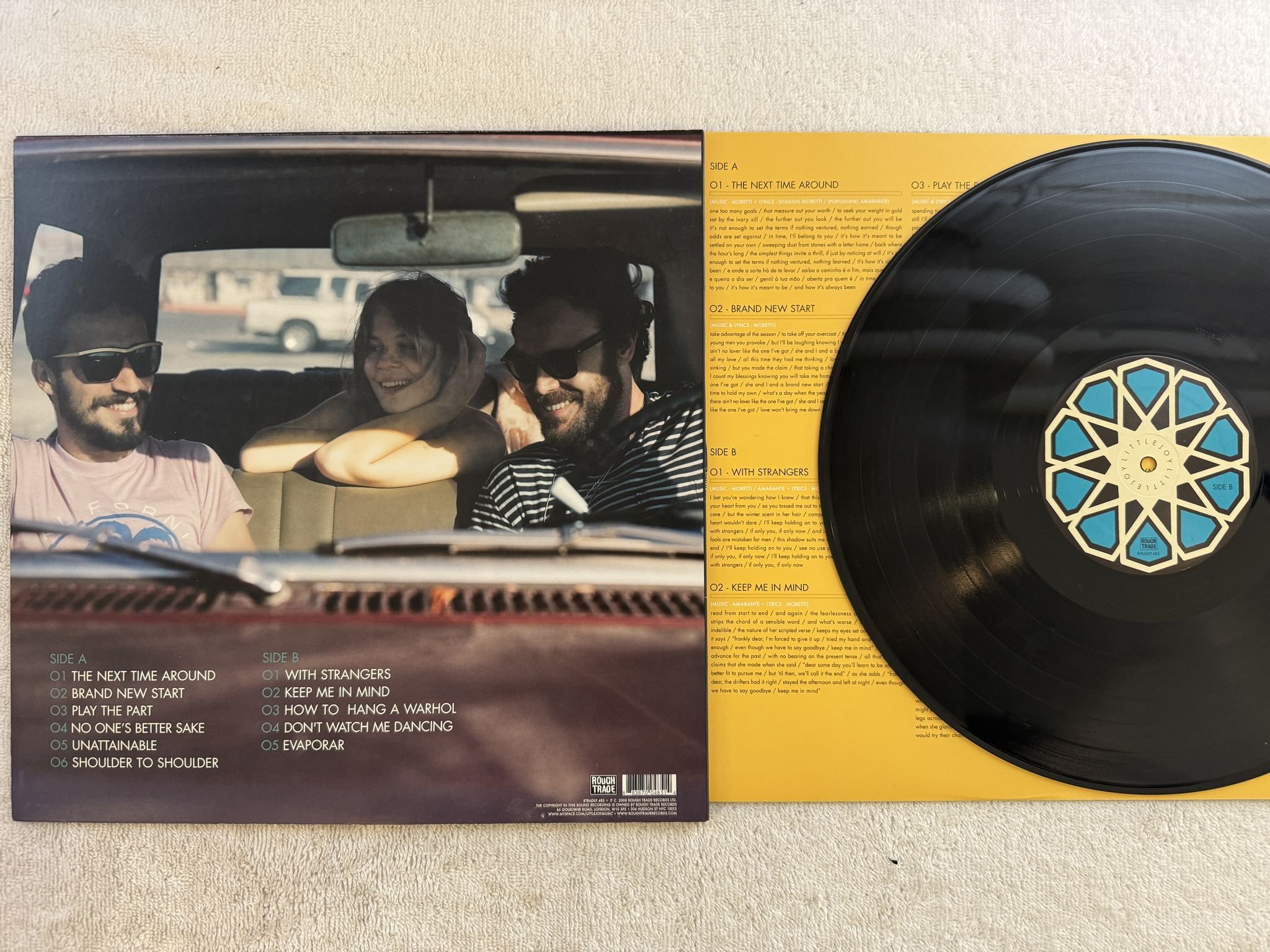 Omslagsbild för skivan LITTLE JOY Little Joy LP 2008 US rough trade RTRADLP 485