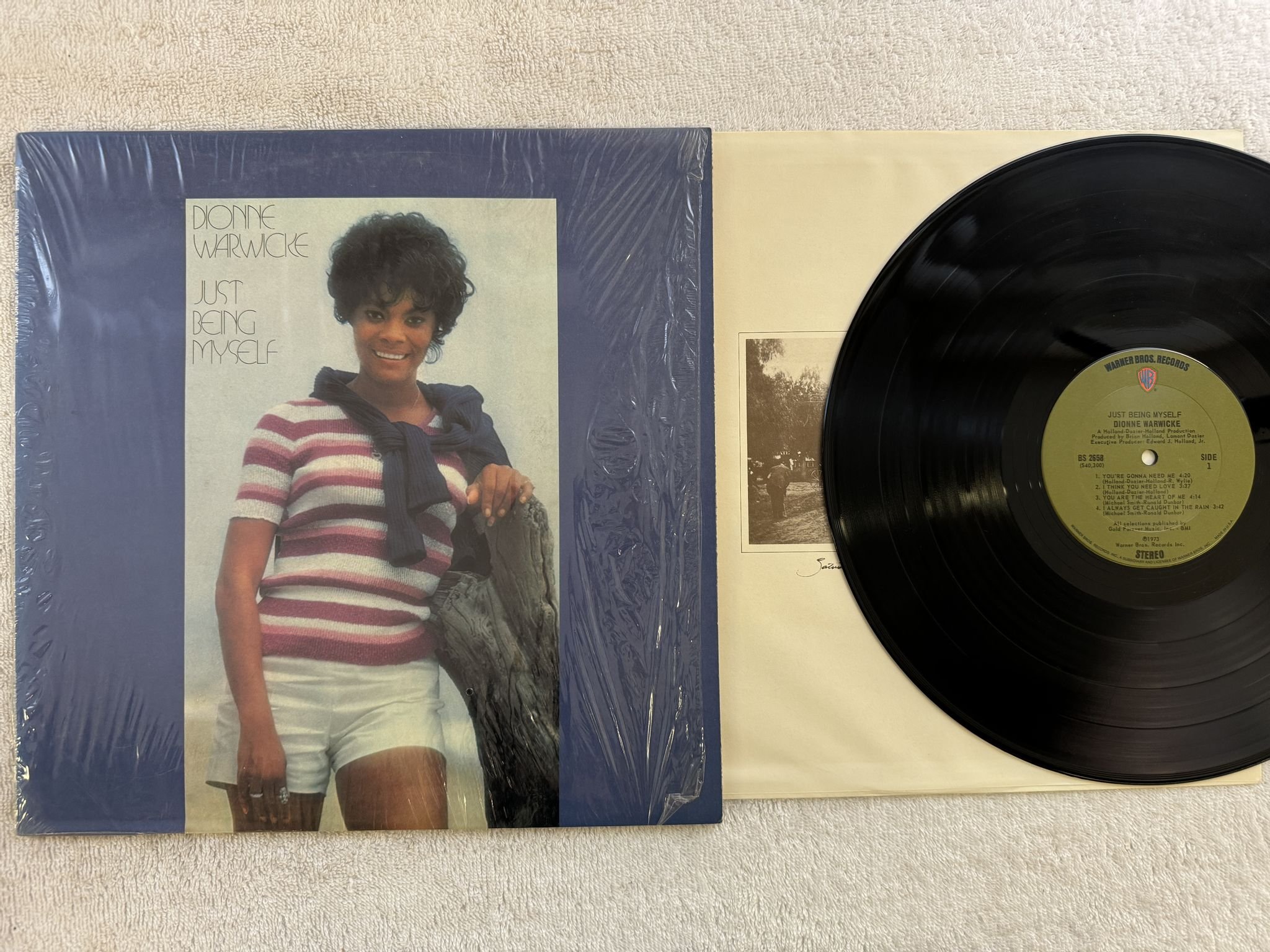Omslagsbild för skivan DIONNE WARWICK just helping myself LP -73 US WARNER BROS BS 2658 ** J DILLA **