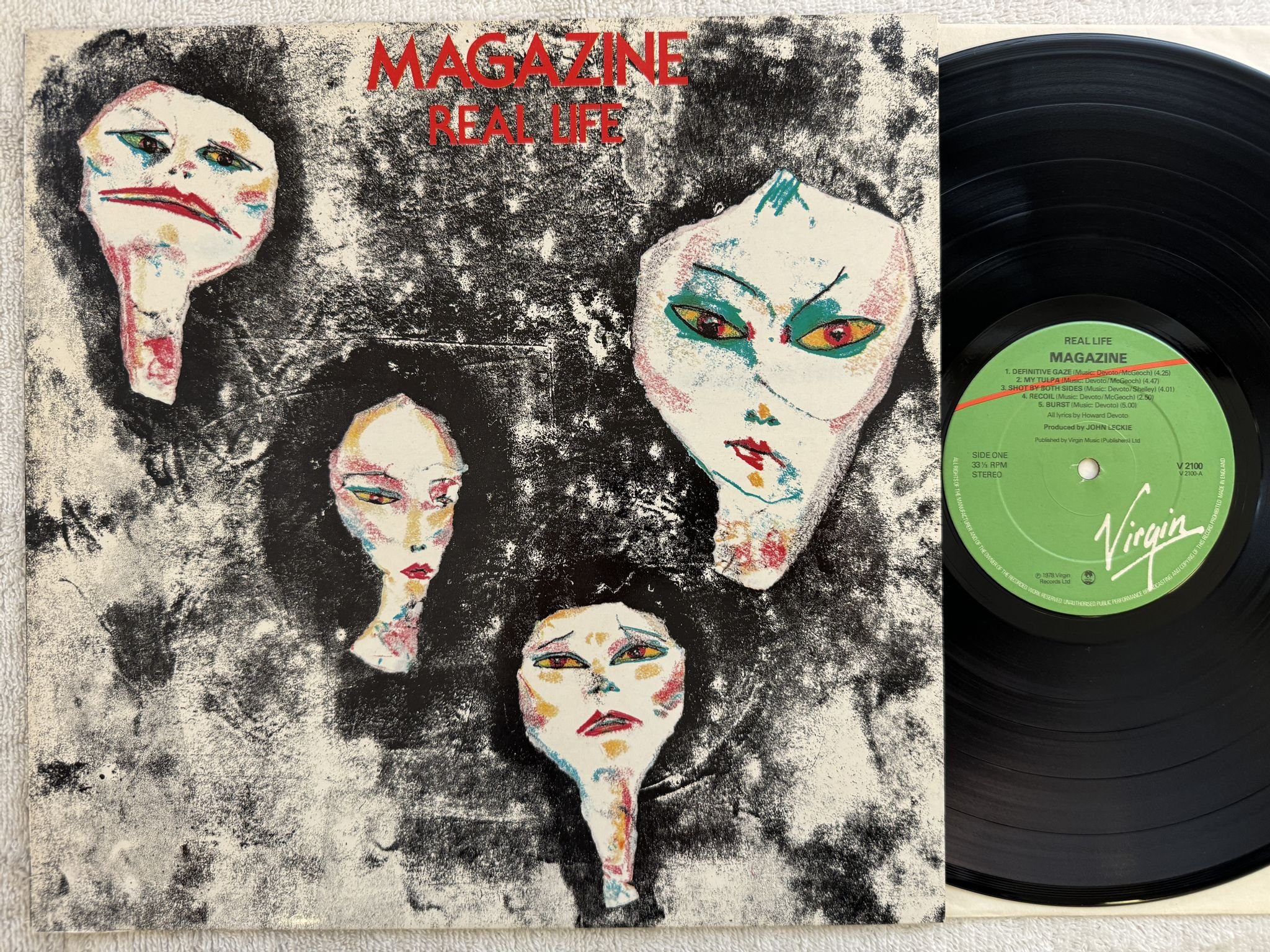 Omslagsbild för skivan MAGAZINE real life LP UK VIRGIN V2100 ** NEW WAVE **