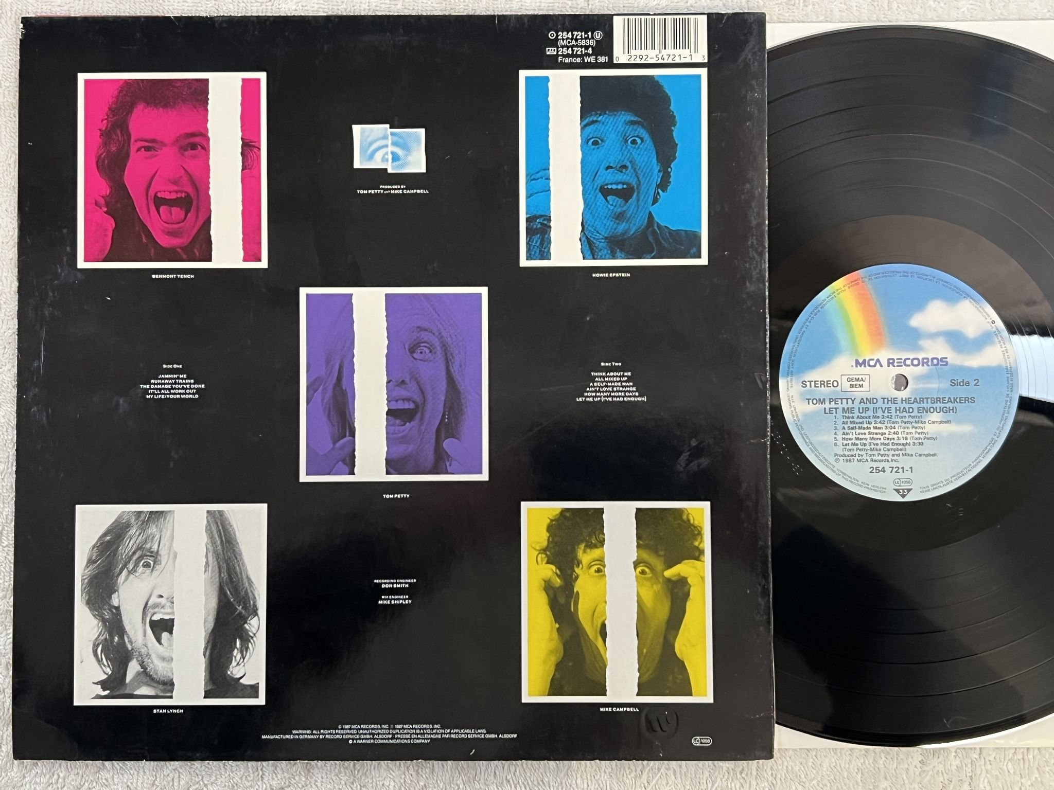 Omslagsbild för skivan TOM PETTY & THE HEARTBREAKERS Let Me Up (I've Had Enough) LP -87 MCA 254721-1