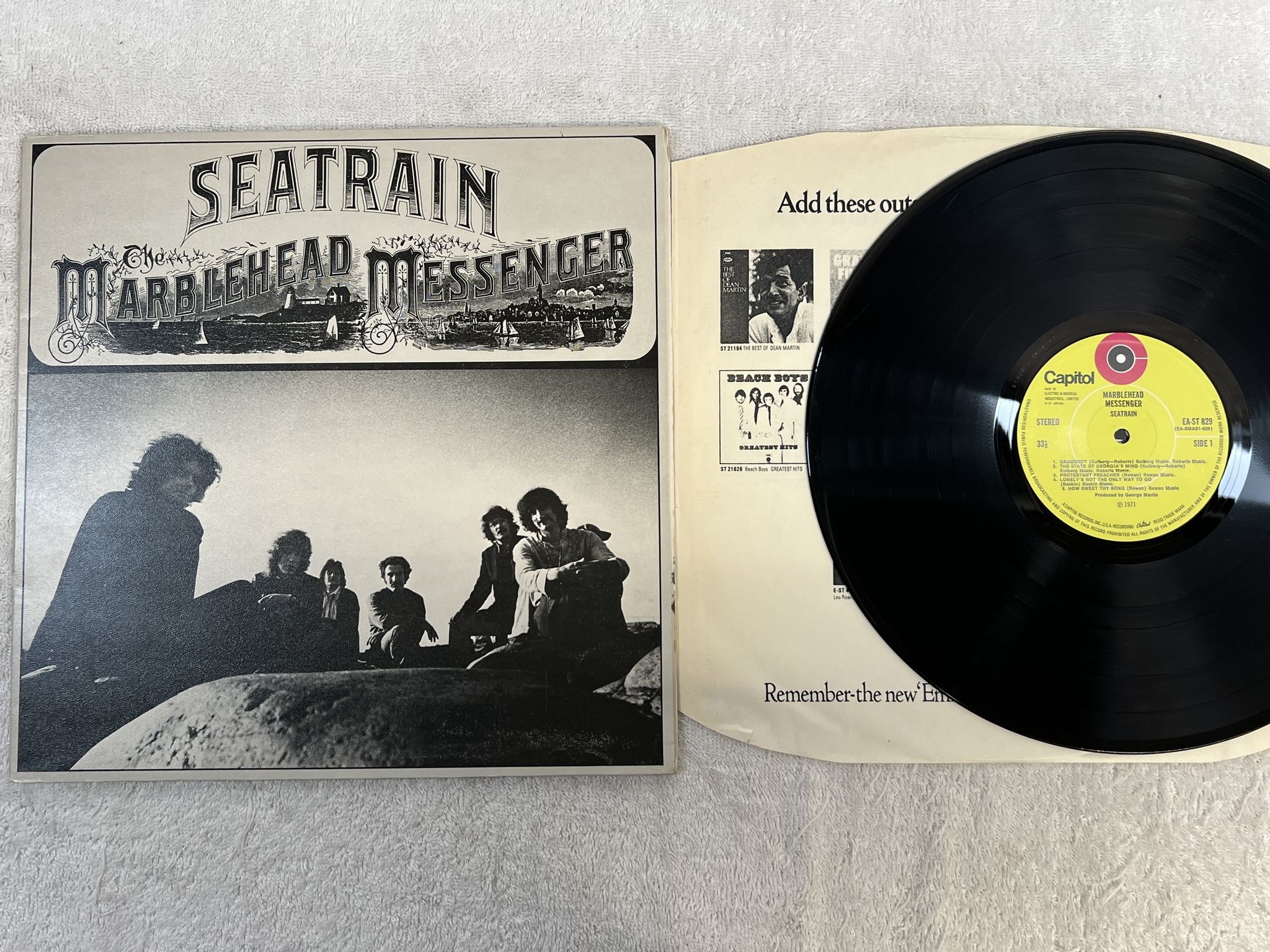 Omslagsbild för skivan SEATRAIN The Marblehead Messenger LP -71 UK CAPITOL EA-ST 829
