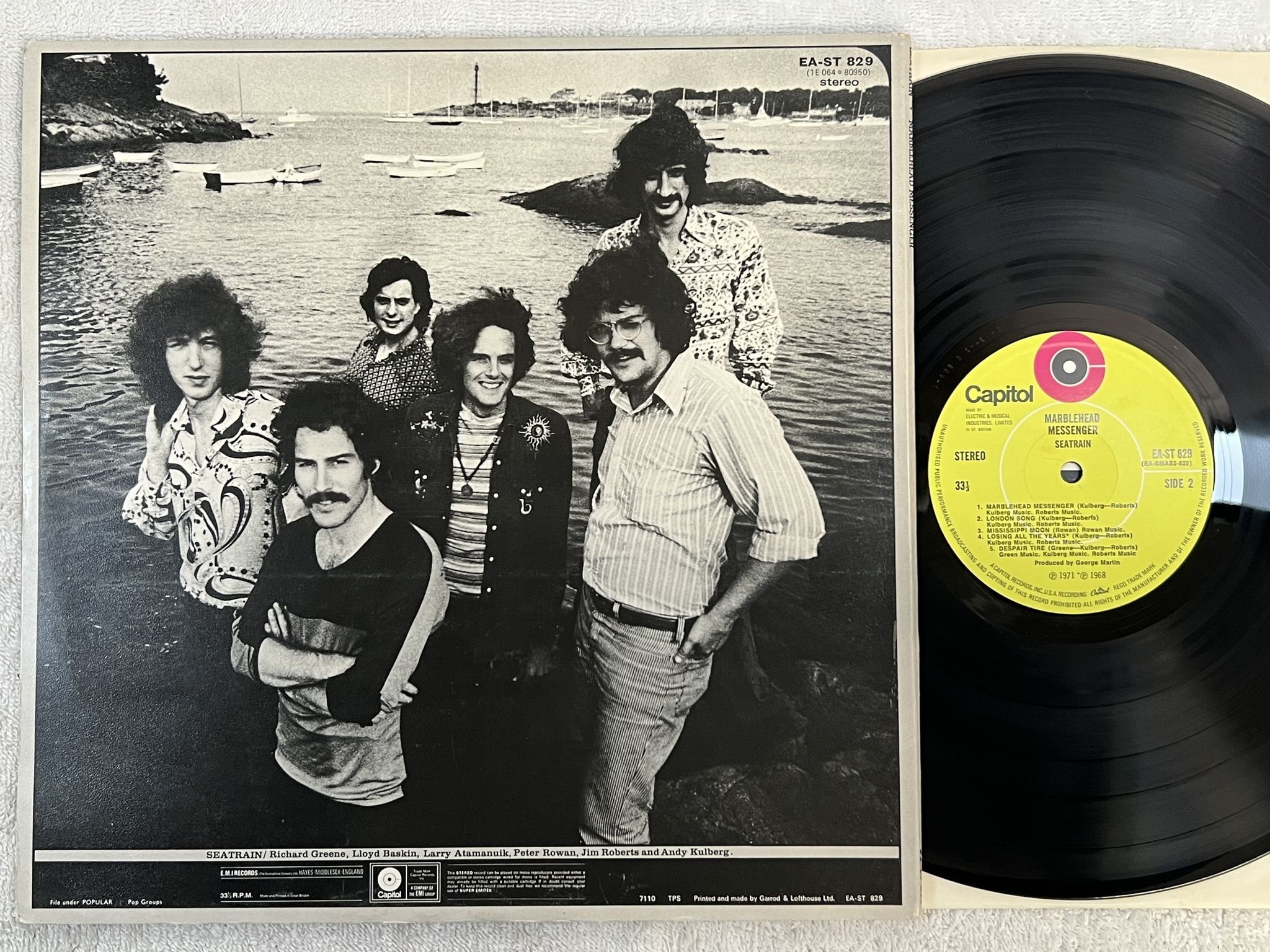 Omslagsbild för skivan SEATRAIN The Marblehead Messenger LP -71 UK CAPITOL EA-ST 829